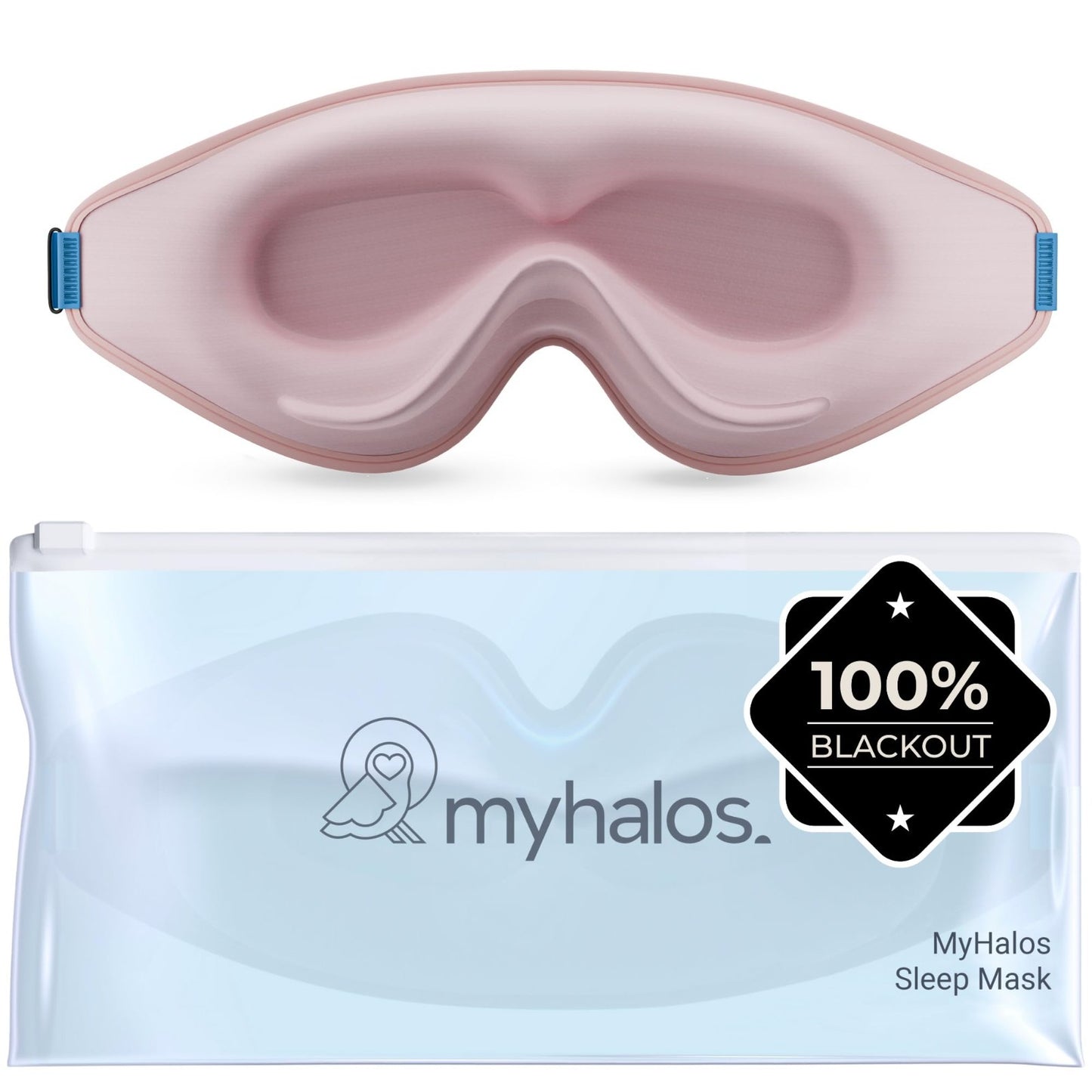 3D Blackout Sleep Mask for Men & Women, Breathable Eye Mask for Travel & Side Sl1