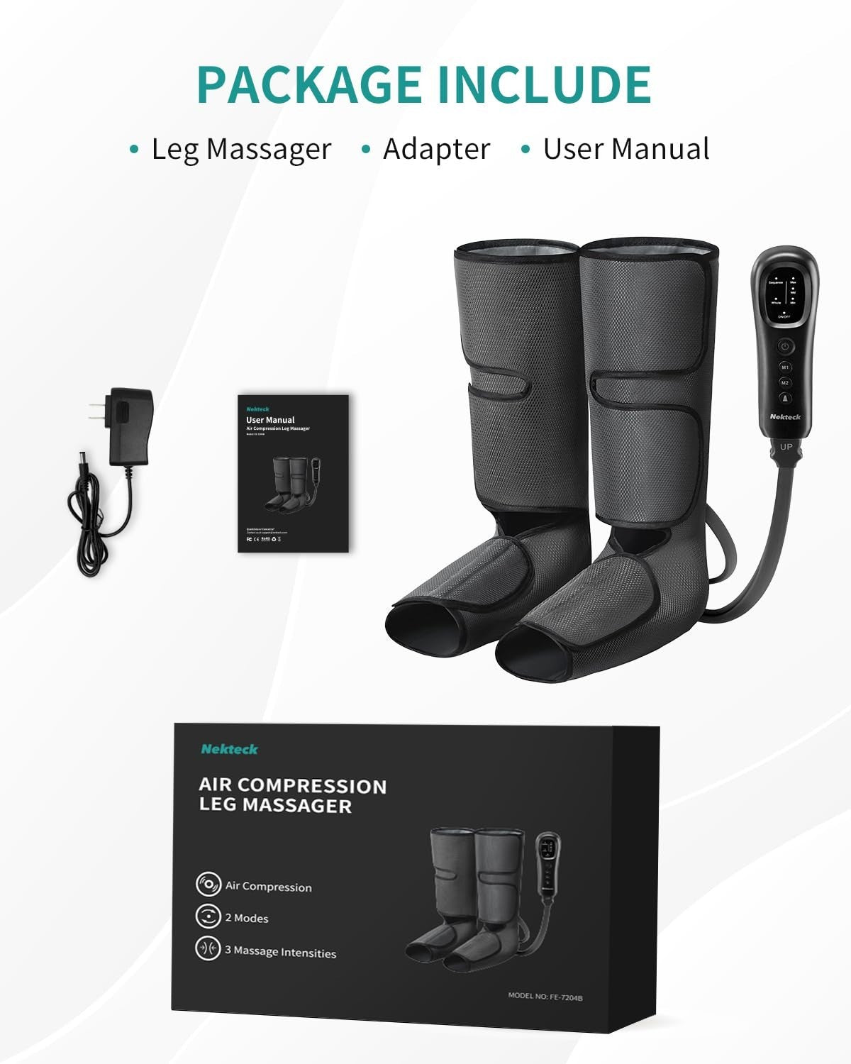 Leg Compression Massager for Circulation & Relaxation, 2 Modes, 3 Intensities, P7