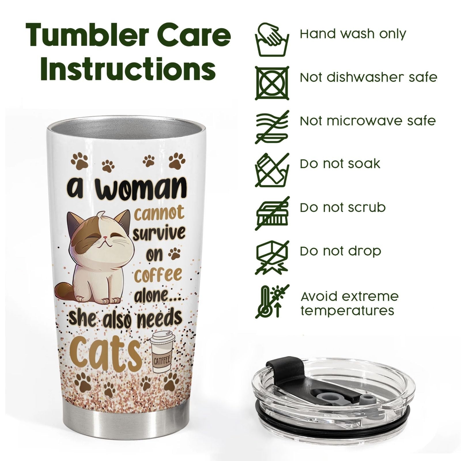 Funny Cat Mom Travel Mug 20oz   Cute Coffee Tumbler Gift for Cat Lovers & Friend7