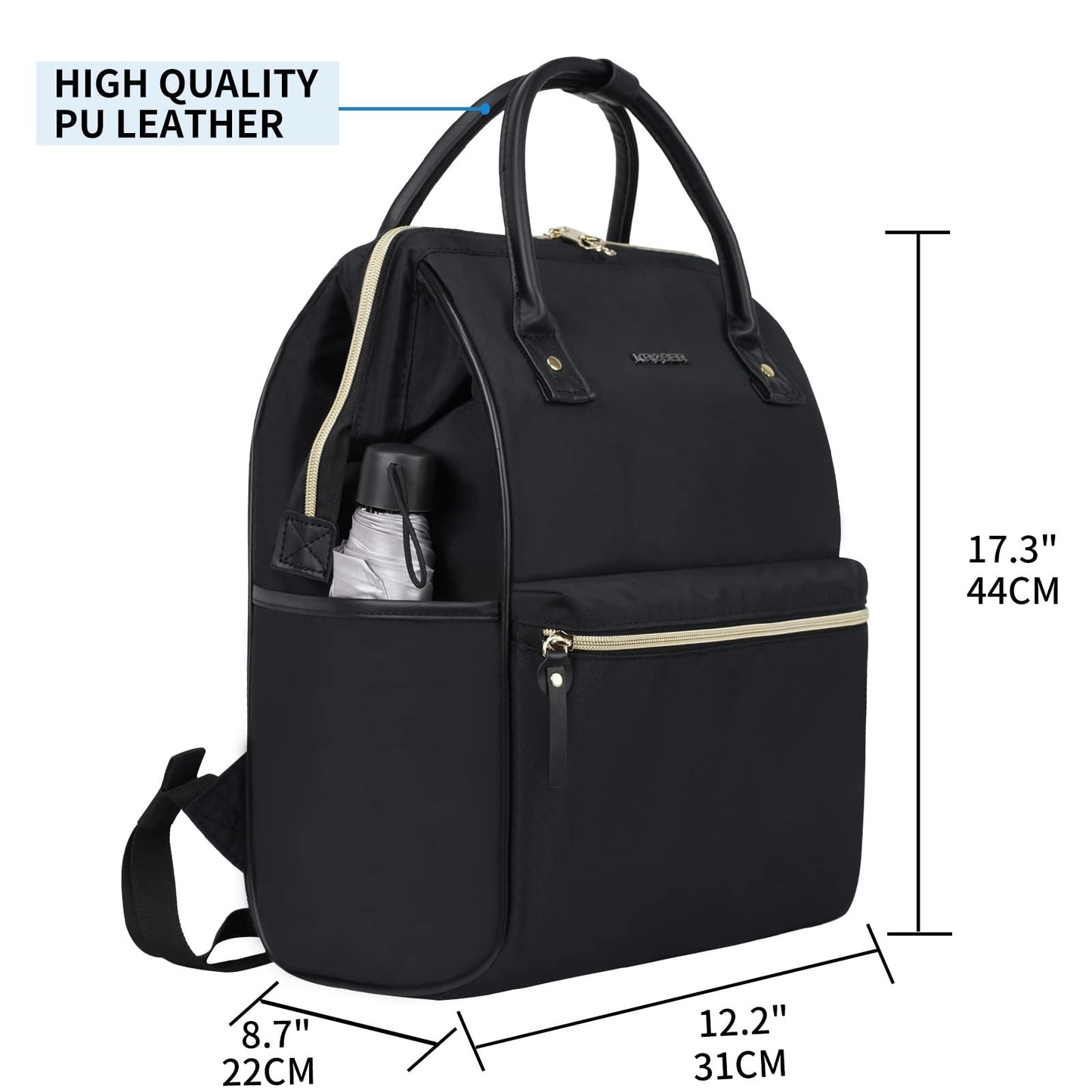 Stylish 17" Water-Resistant Laptop Backpack with USB Port - Casual Travel Daypac2