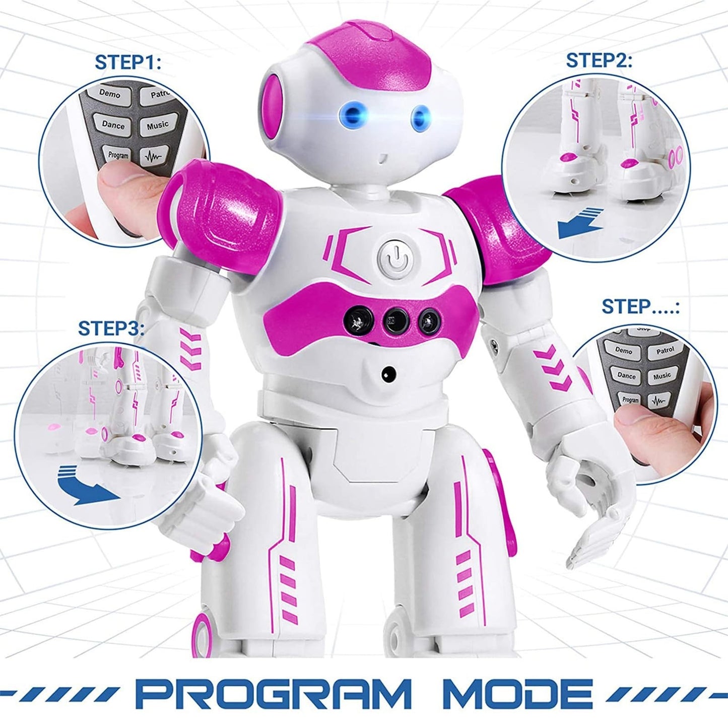 Programmable RC Robot Toy for Kids   Gesture Control, Smart Remote, Gift for Age5