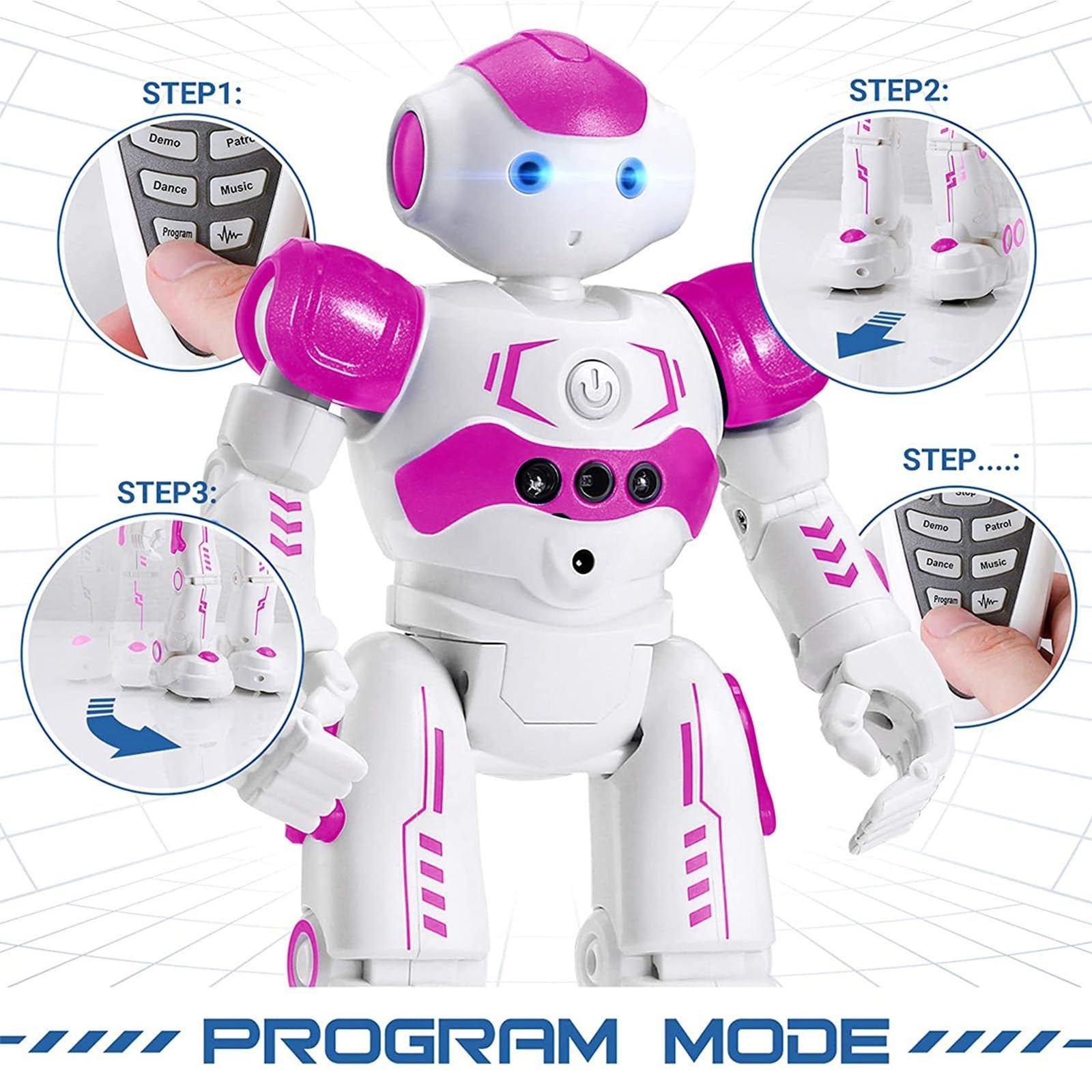 Programmable RC Robot Toy for Kids   Gesture Control, Smart Remote, Gift for Age5
