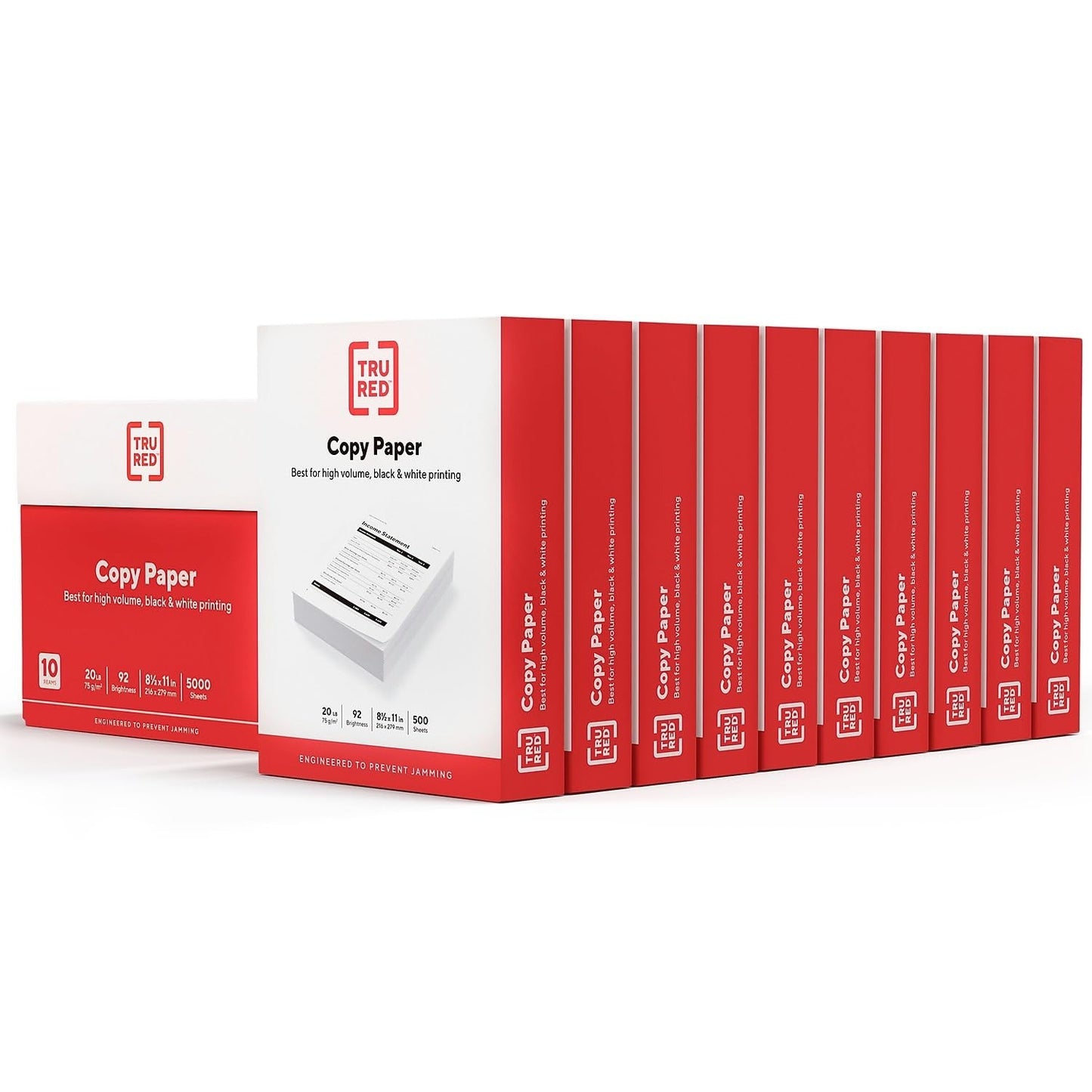High Quality 8.5x11 Copy & Printer Paper, 20 lb, 92 Bright, 5000 Sheets   Office1