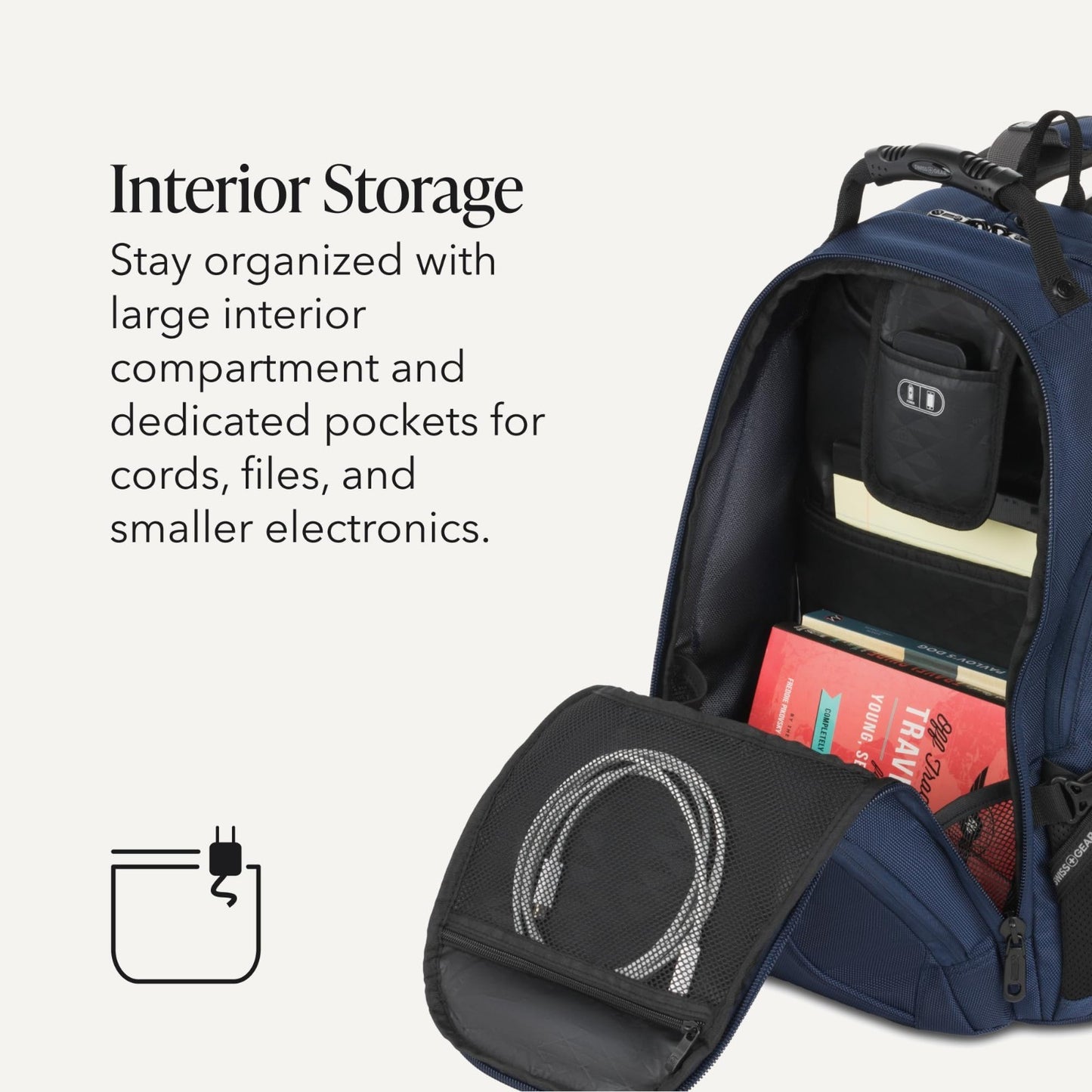 TSA Friendly 17 Inch Laptop Backpack, RFID Protection, Lay Flat Design, Black, 34