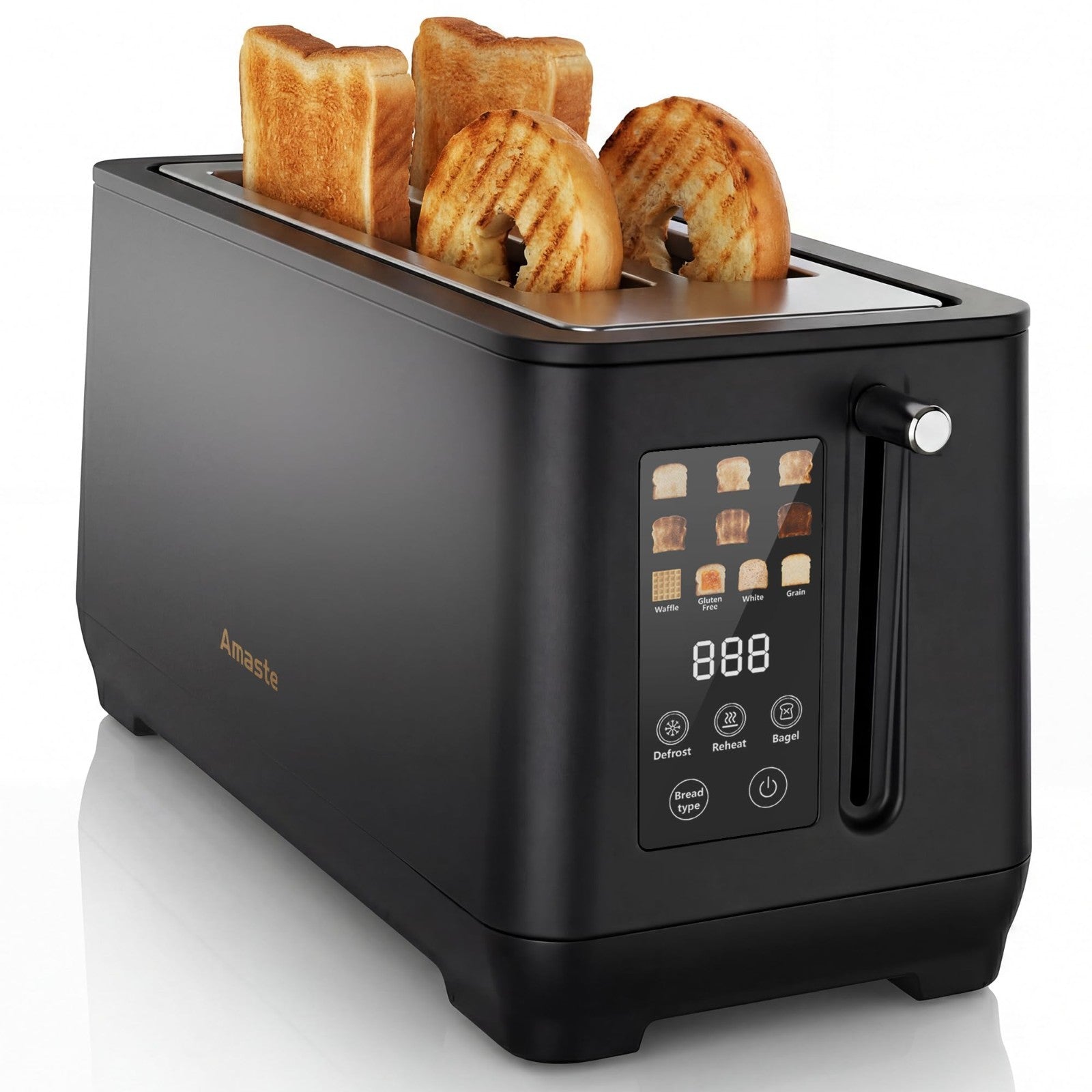 4 Slice Retro Toaster with Touch Screen, Extra Wide Slots, 6 Browning Levels, De1