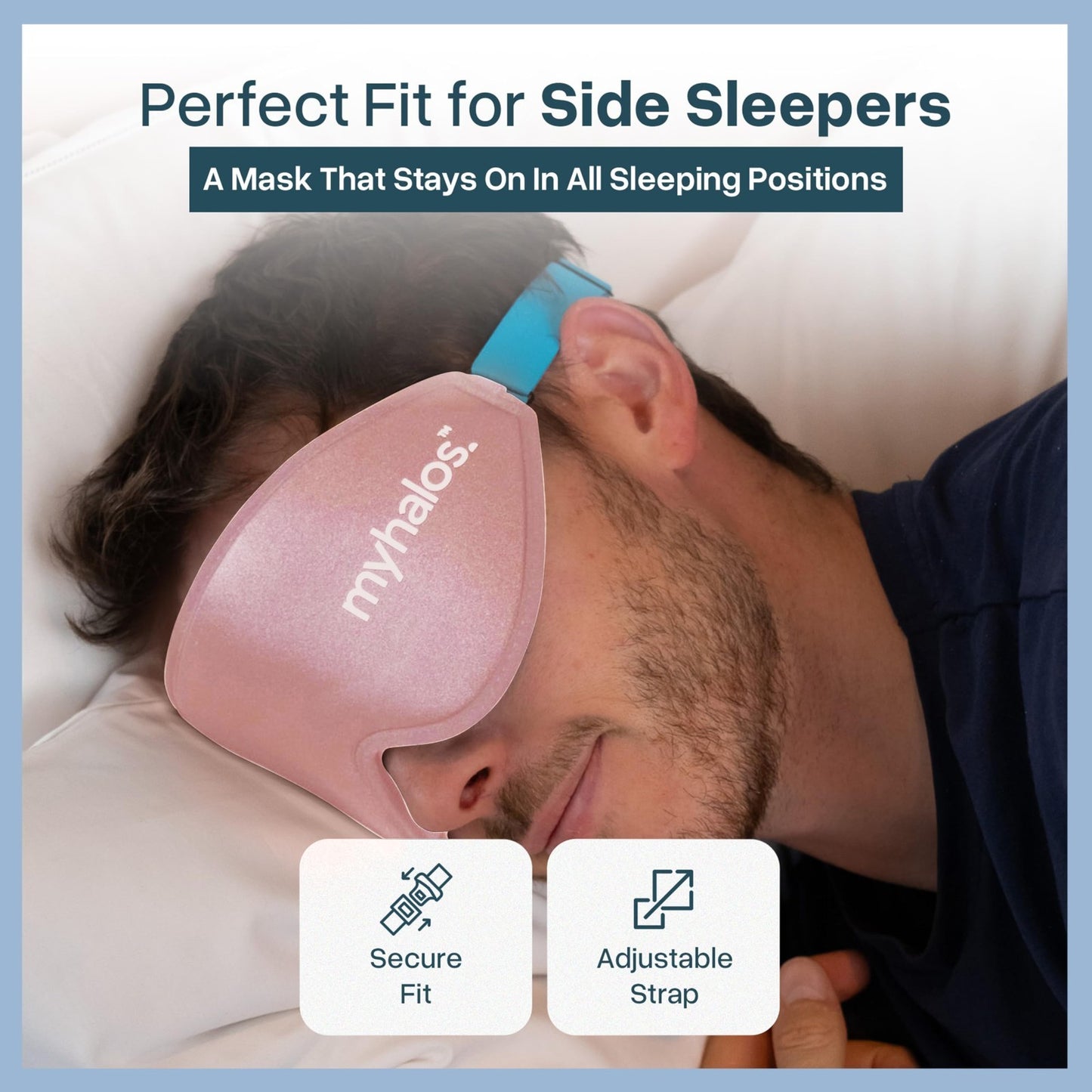 3D Blackout Sleep Mask for Men & Women, Breathable Eye Mask for Travel & Side Sl5