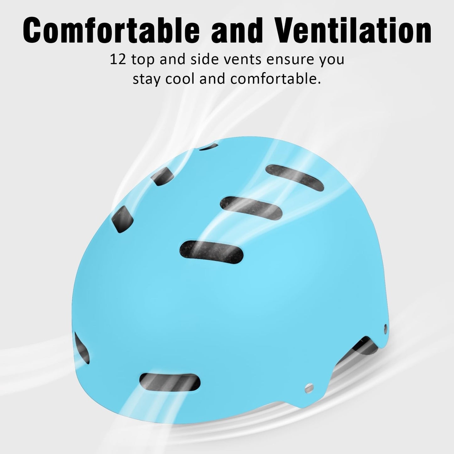 Multi-Sport Helmet for Skateboard, Bike, Scooter - Adjustable, Lightweight, Vent5