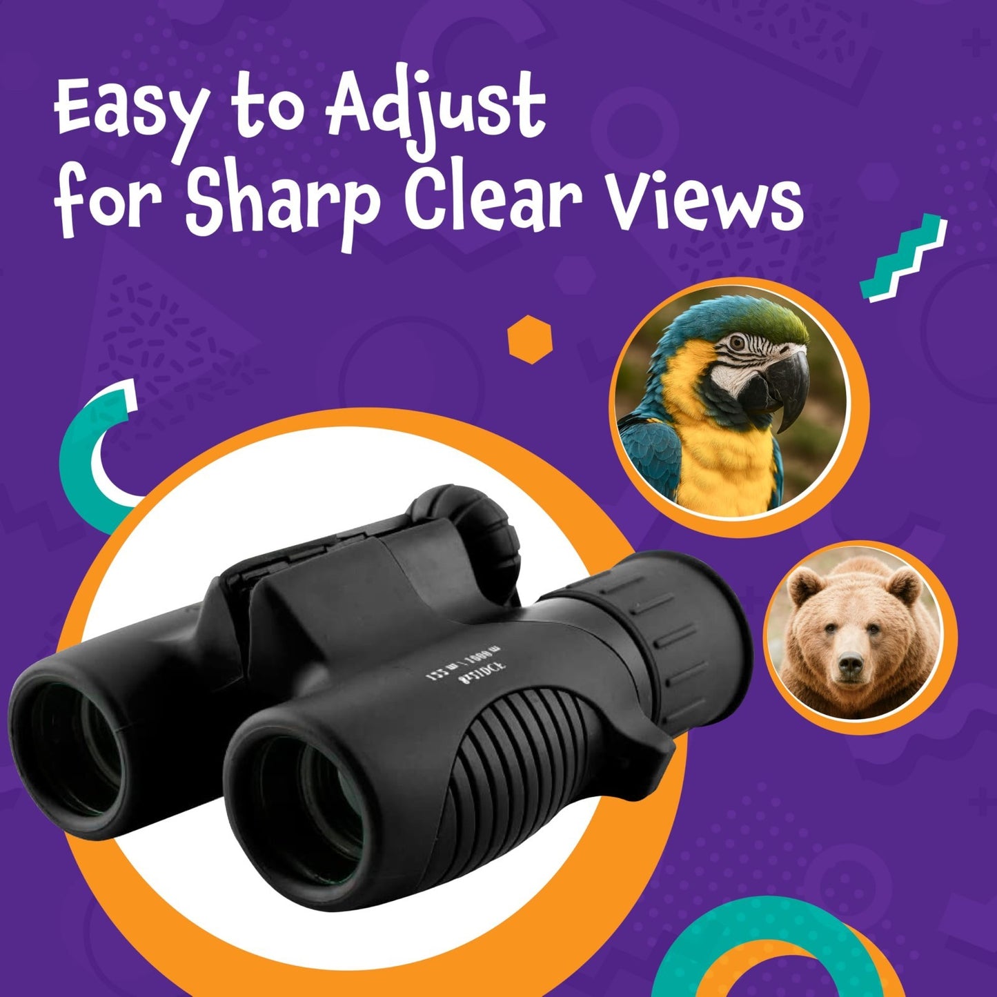 Compact Black Binoculars for Kids 3 12   STEM Outdoor Adventure Toy, Bird Watchi3