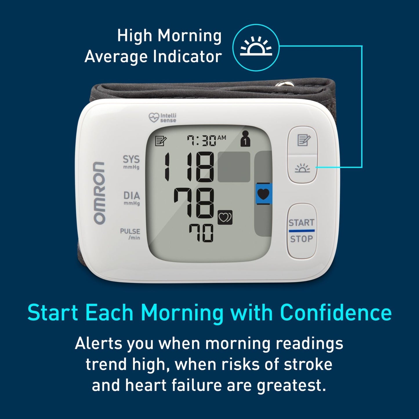 Wireless Wrist Blood Pressure Monitor   Clinically Validated, Home Use, Connect3