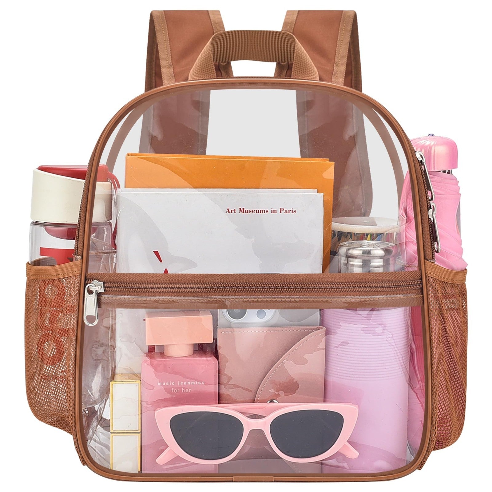 Clear Stadium Backpack - 12x6x12, Durable PVC, 2 Side Pockets, Ideal for Events7