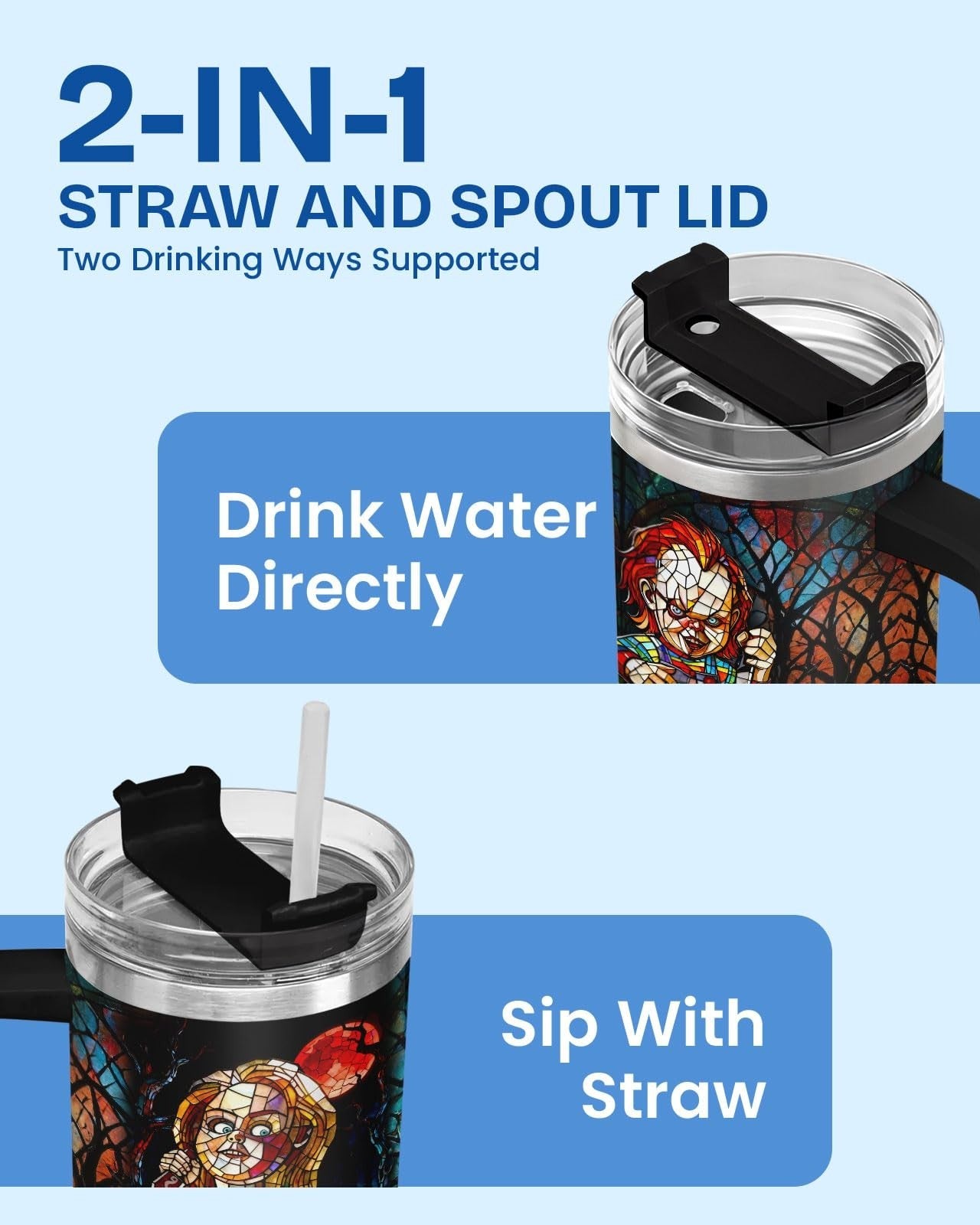Here’s an optimized eBay title for the product:"40oz Insulated Travel Mug with3