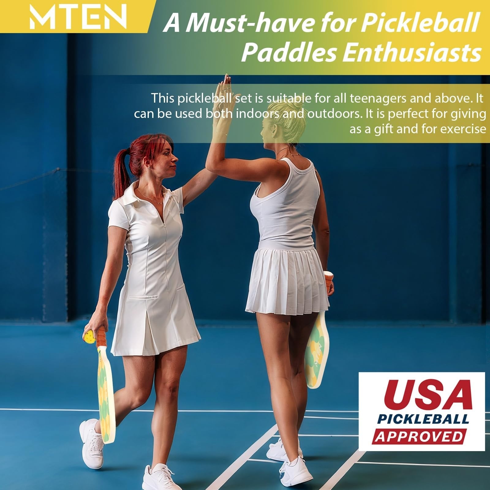 Pickleball Paddles Set of 2/4/1 - USAPA Approved Fiberglass Rackets, Lightweight6