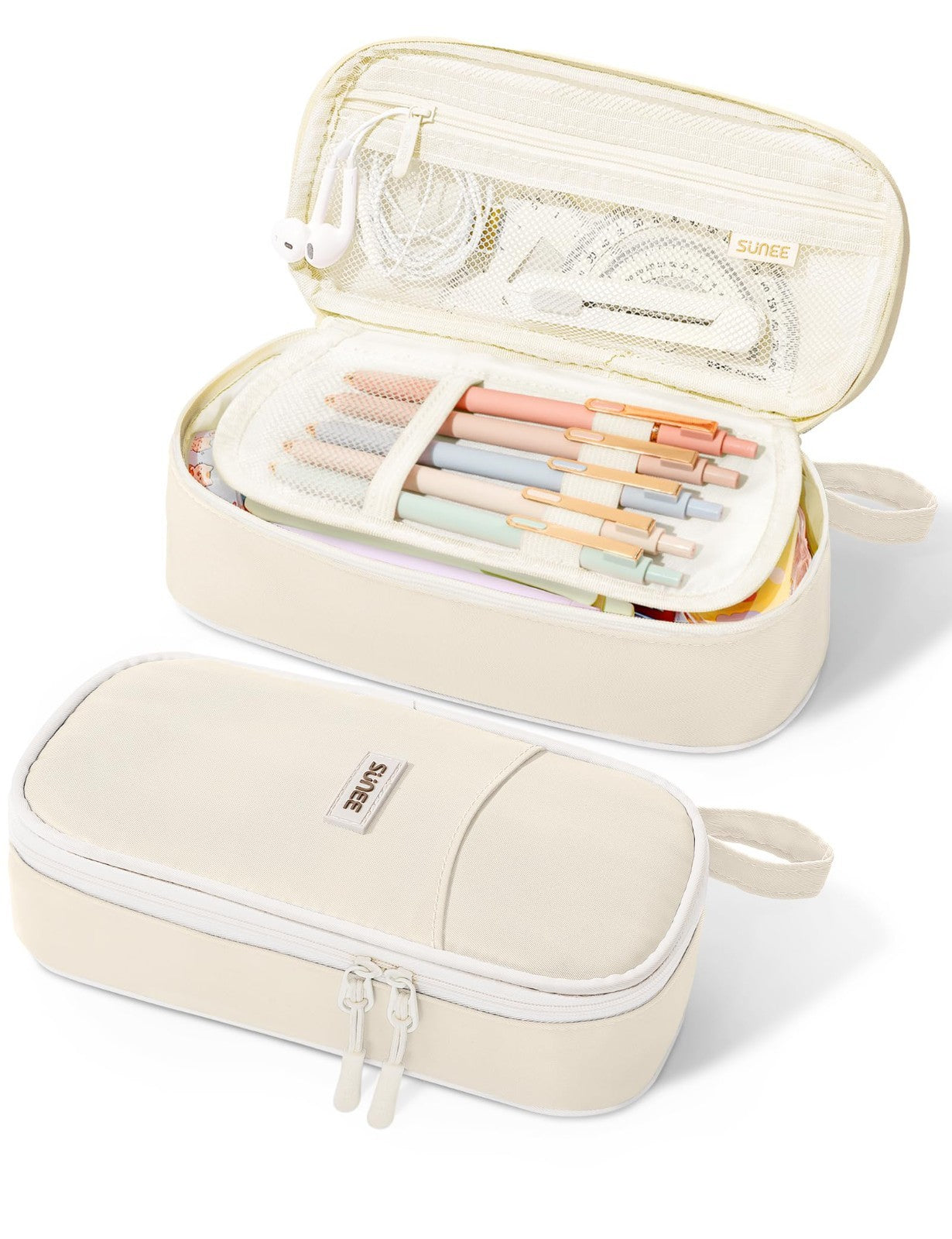 Cute Aesthetic Pencil Case   Large Zippered Pen Pouch, Kawaii Stationery Organiz1