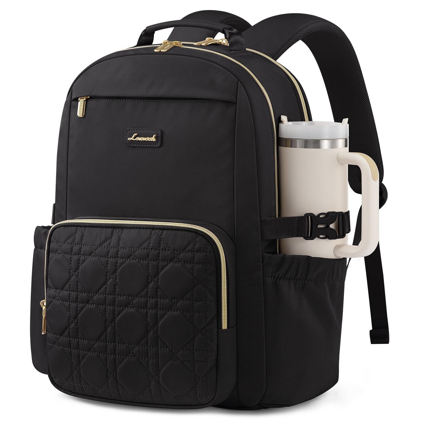 Stylish Waterproof Laptop Backpack for Women, 15.6" Large Capacity, Travel Purse1