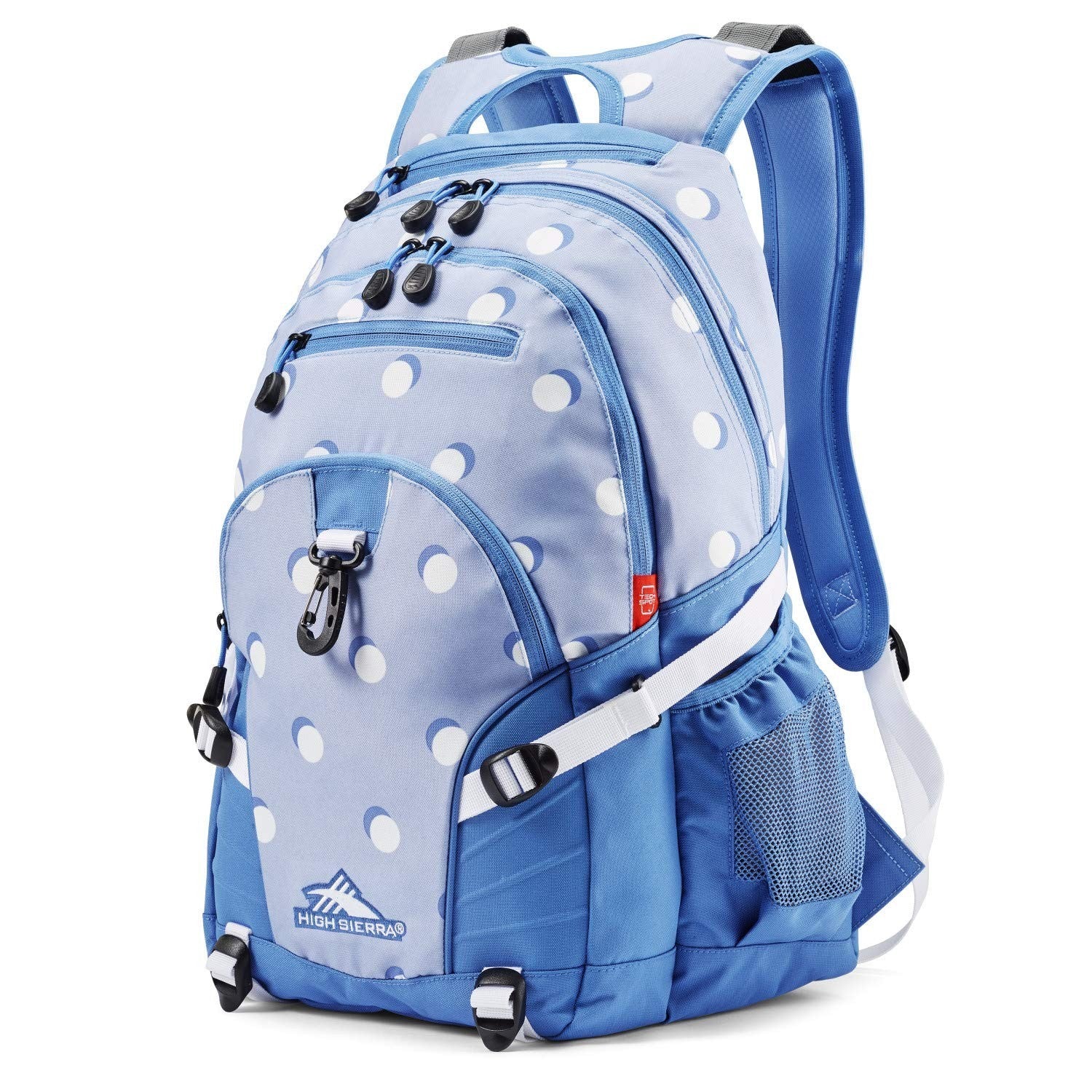 Versatile Polka Dot Backpack for Travel or Work, Tablet Sleeve, One Size1
