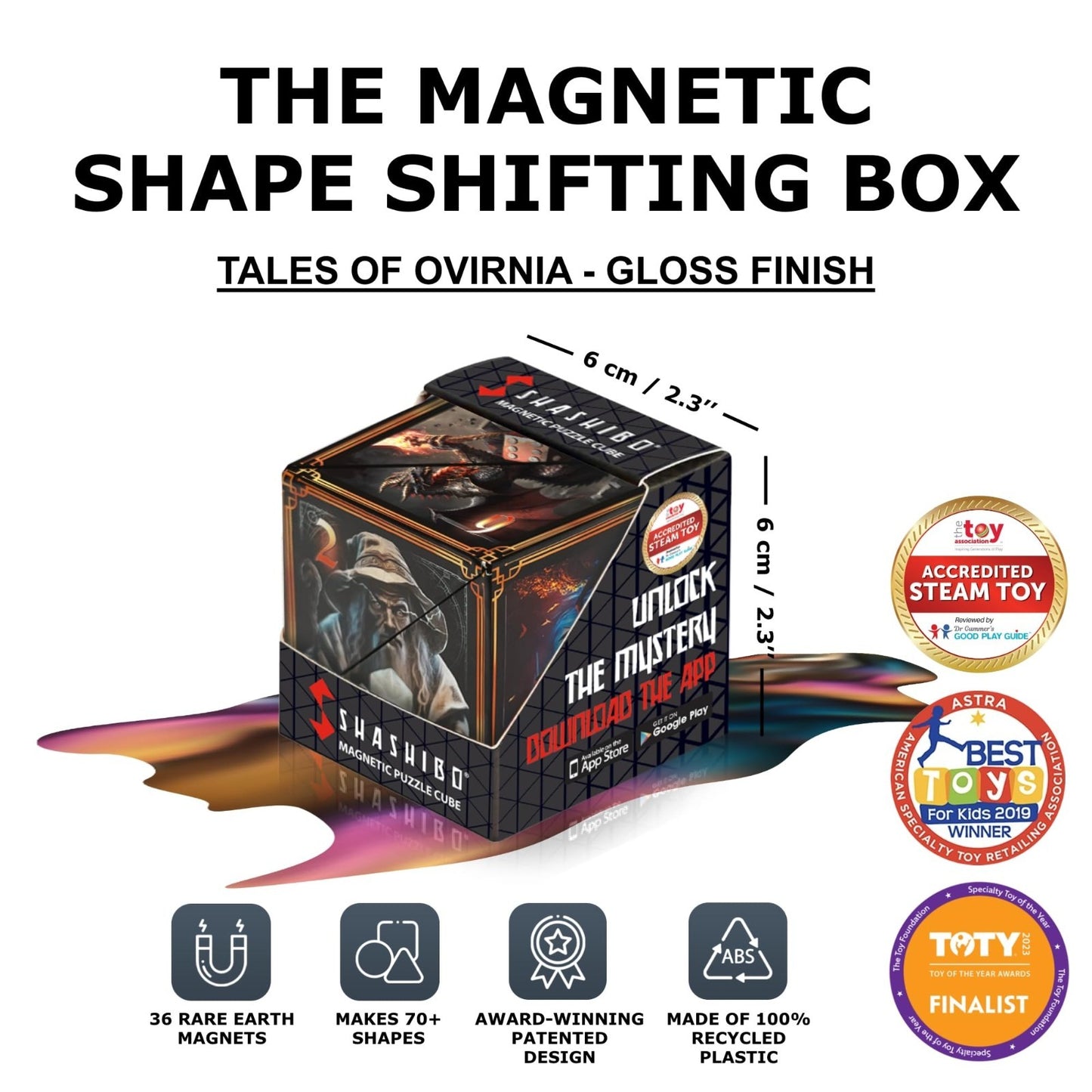 Magnetic Puzzle Cube   Sensory Fidget Toy for Stress Relief & Shape Shifting Fun2