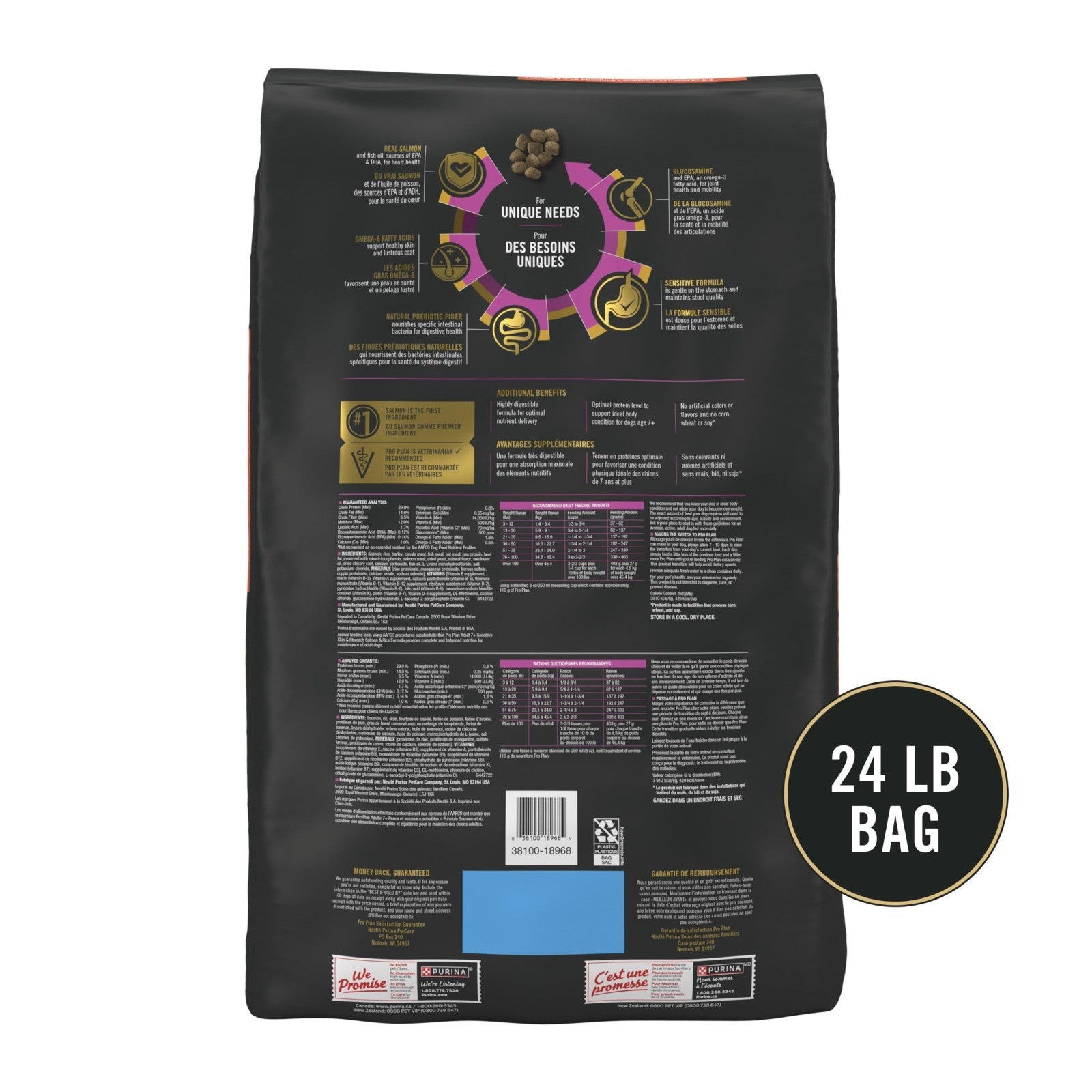 Sensitive Skin & Stomach Dry Dog Food for Seniors 7+ Salmon & Rice 24 lb4