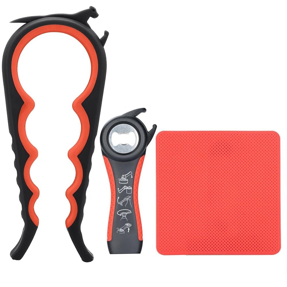 5 in 1 Jar Opener for Seniors & Arthritis   Adjustable Lid & Bottle Opener, Non 1