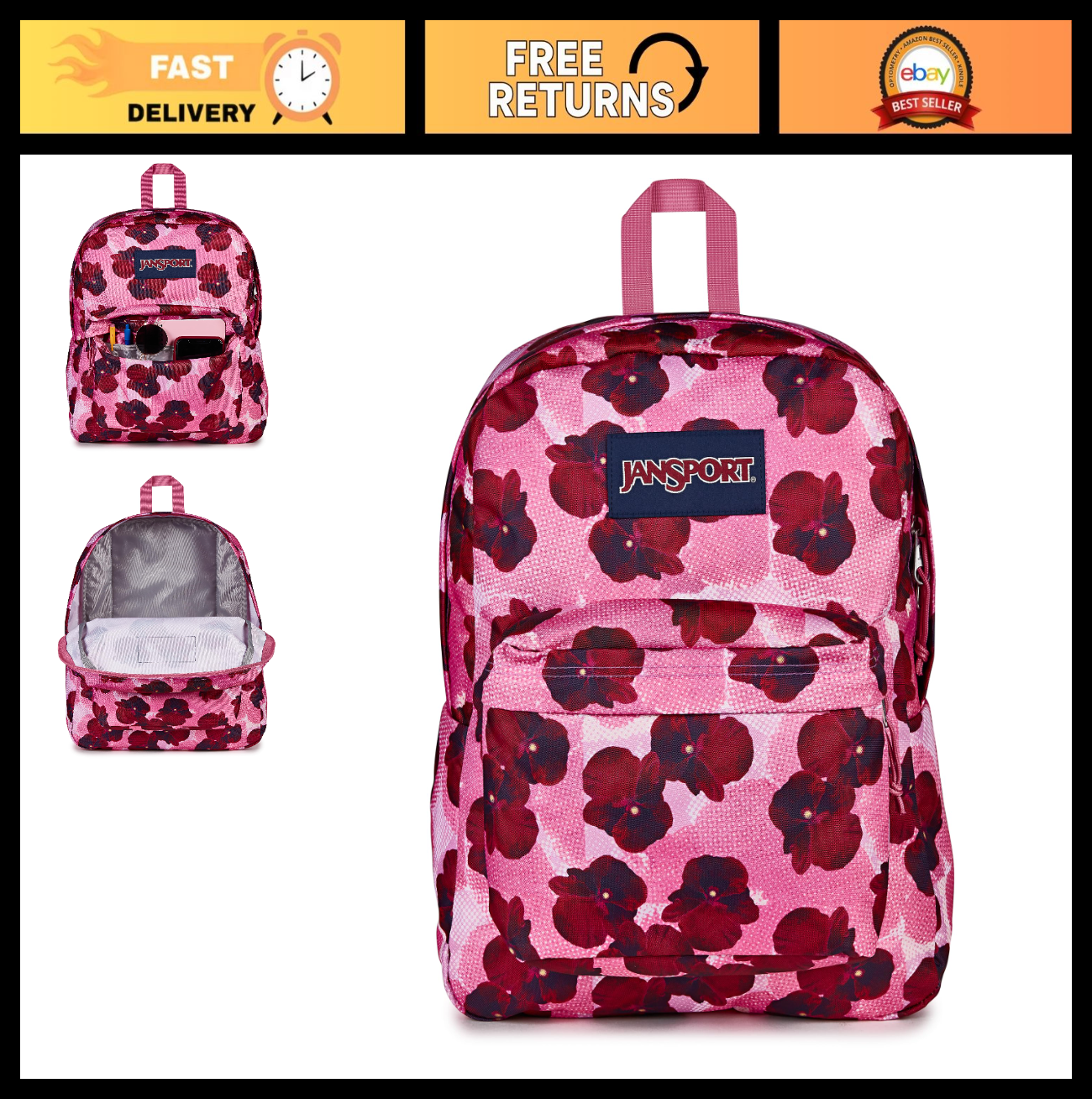 Durable Lightweight Backpack   1 Main Compartment, Front Utility Pocket, Organiz0