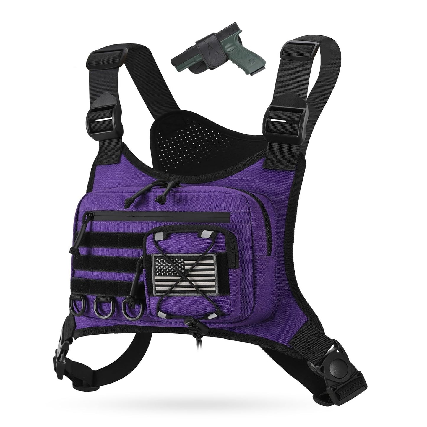 Men's Outdoor Chest Bag - EDC Travel Pack for Running, Hiking & Pistol Carry1