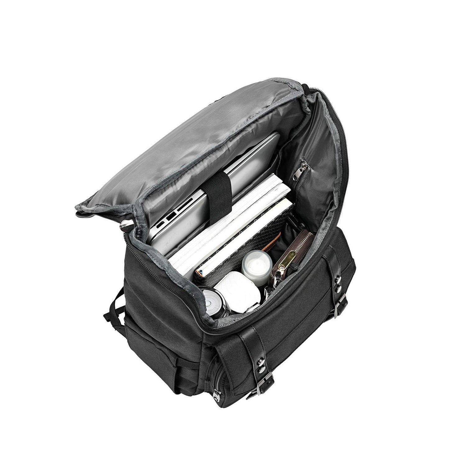 Vintage Laptop Backpack with USB Charging Port - Travel College Bag Fits 15.6" B3