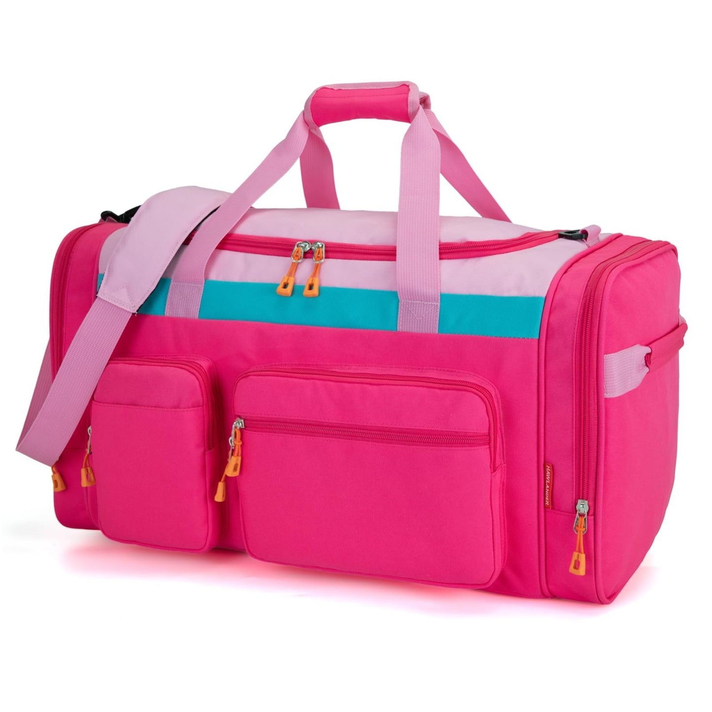 Spacious Pink Rose Kids Duffle Bag for Travel, Overnight, Weekend - 22"L x 12"H2