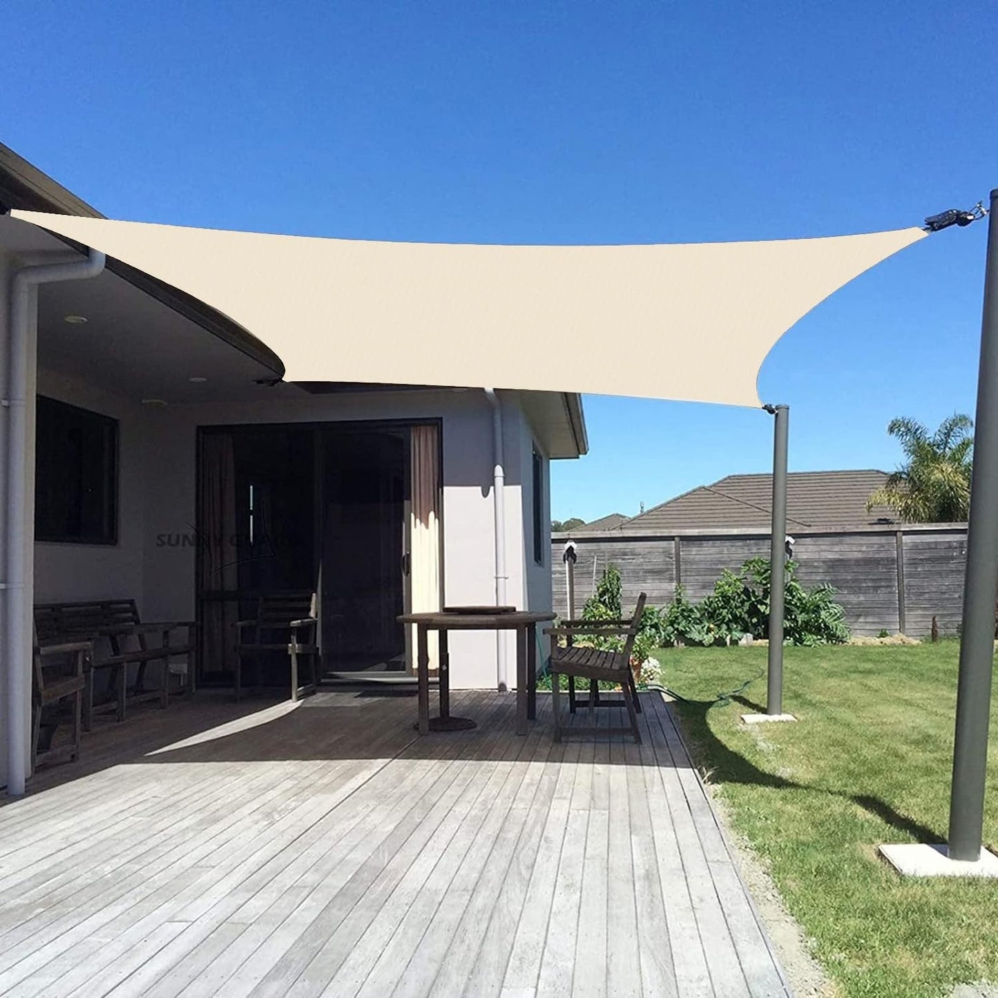 10' x 13' Rectangle Shade Sail Canopy   95% UV Protection for Backyard, Patio, G1