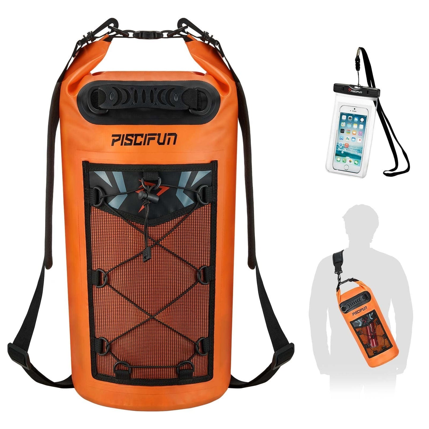 Waterproof Floating Backpack 10L/20L/30L/40L with Phone Case for Kayaking & Fish1