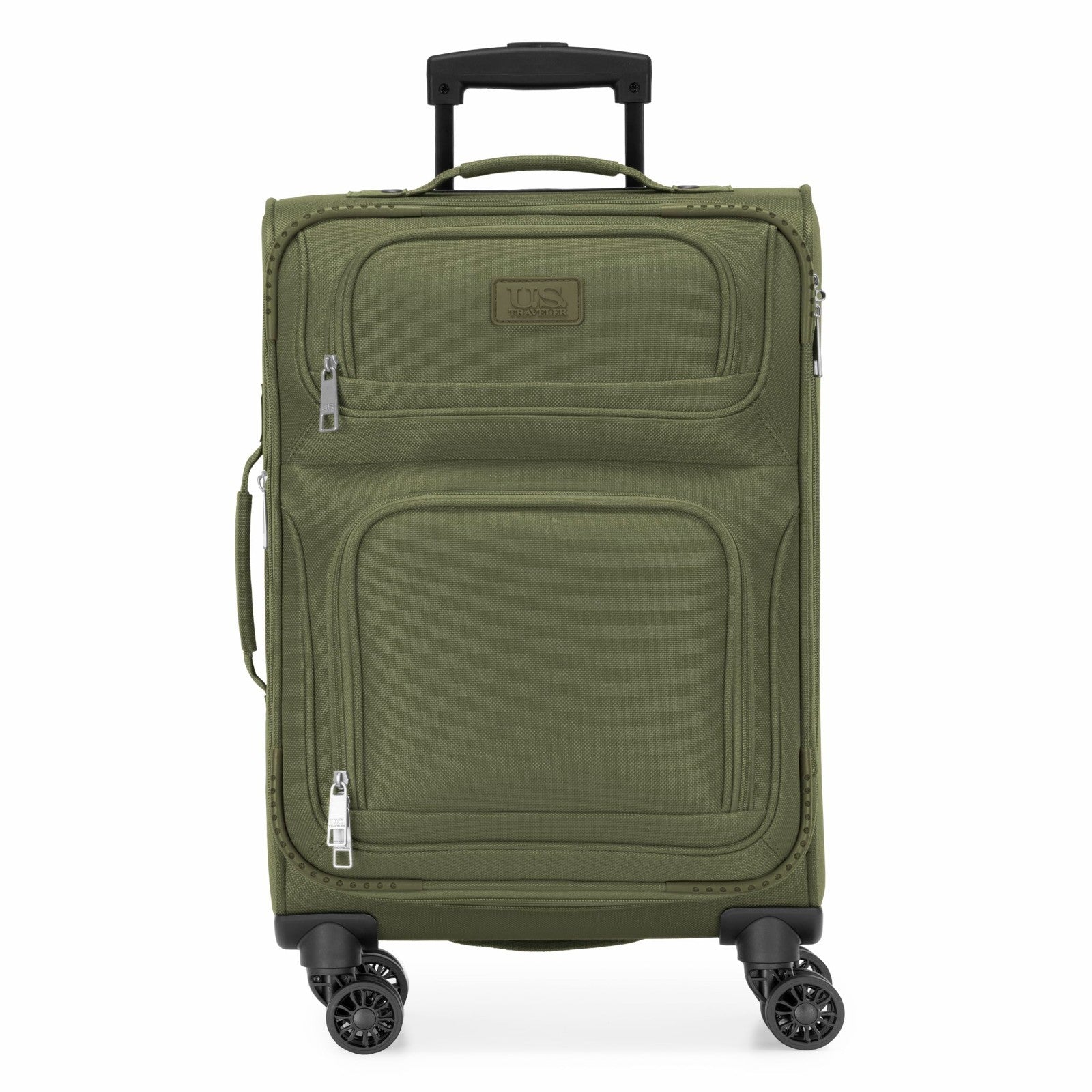Lightweight Softside Rolling Carry-On Suitcase, 4-Wheel Travel Luggage, Green2