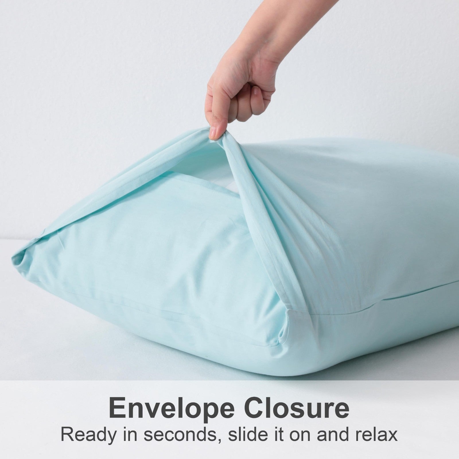 100% Cotton Pillow Cases 2 Pack - Soft, Breathable, Fade Resistant, 20x26 Light4