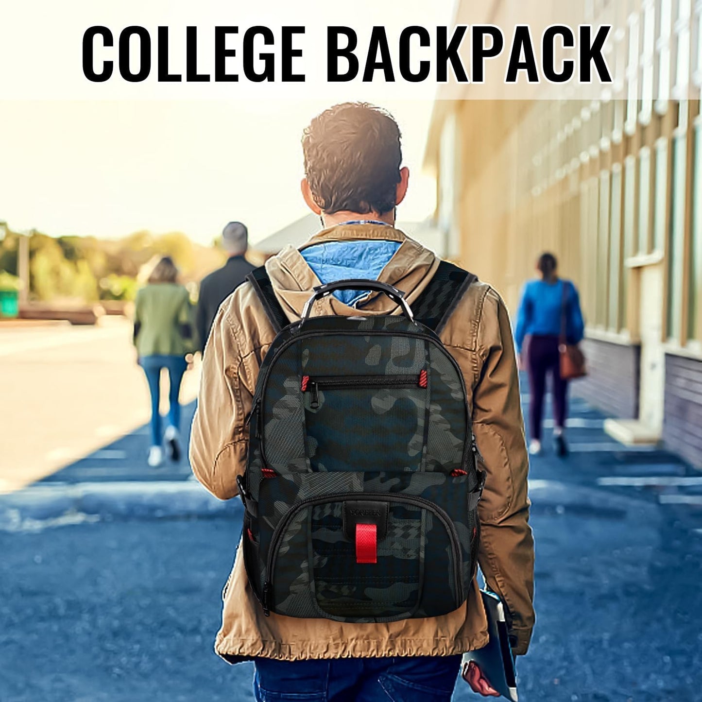 Large Heavy Duty Laptop Backpack for Men, Travel Backpack with Multiple Pockets2