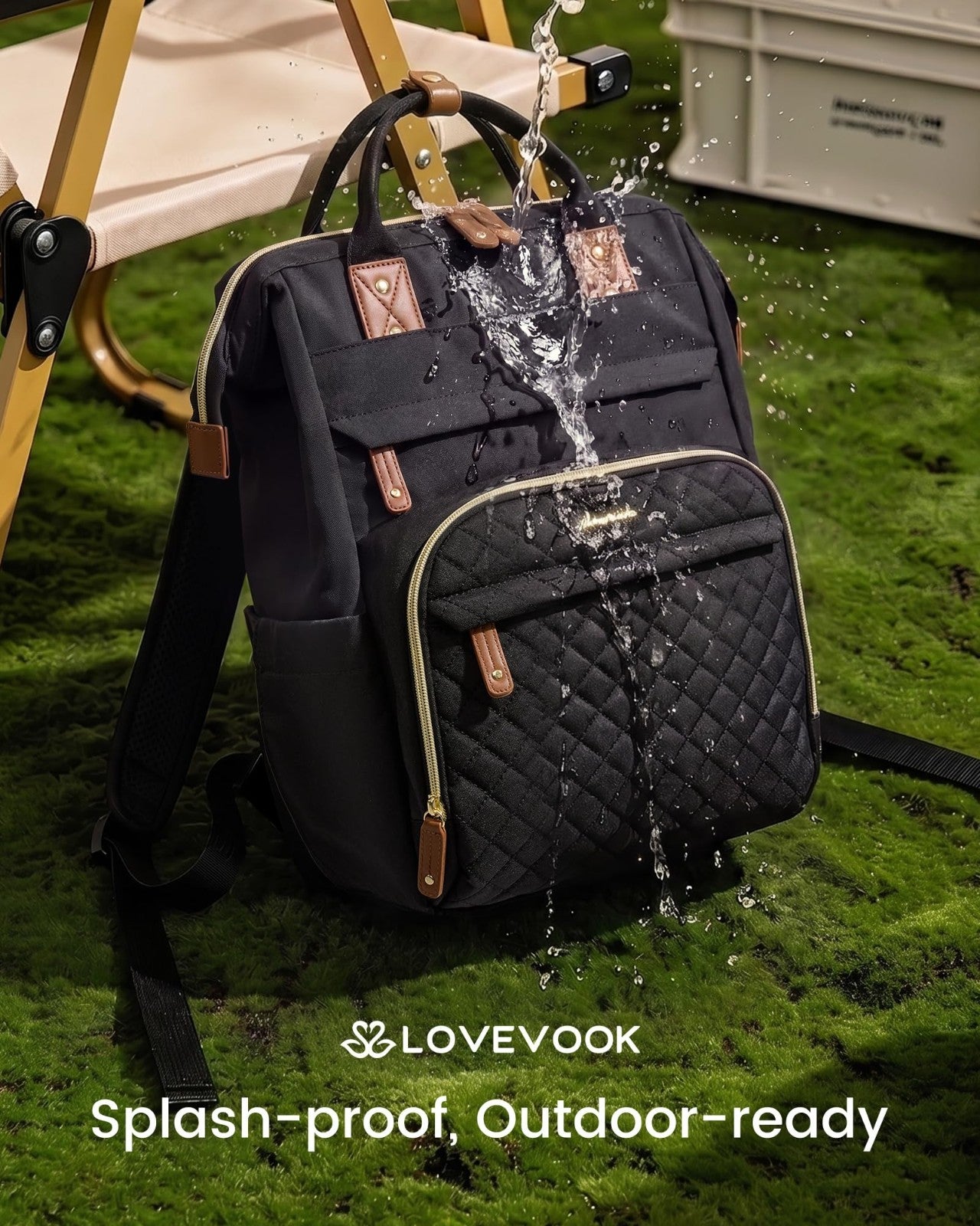 Quilted Laptop Backpack for Women   Stylish Work, Teacher & Nurse Purse4