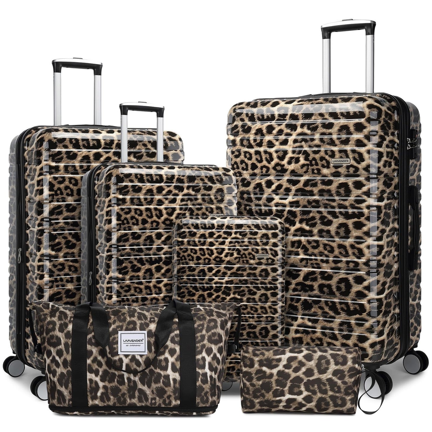 6-Piece Expandable Luggage Set with Wheels, Lightweight Hardshell, TSA Lock, Fam1