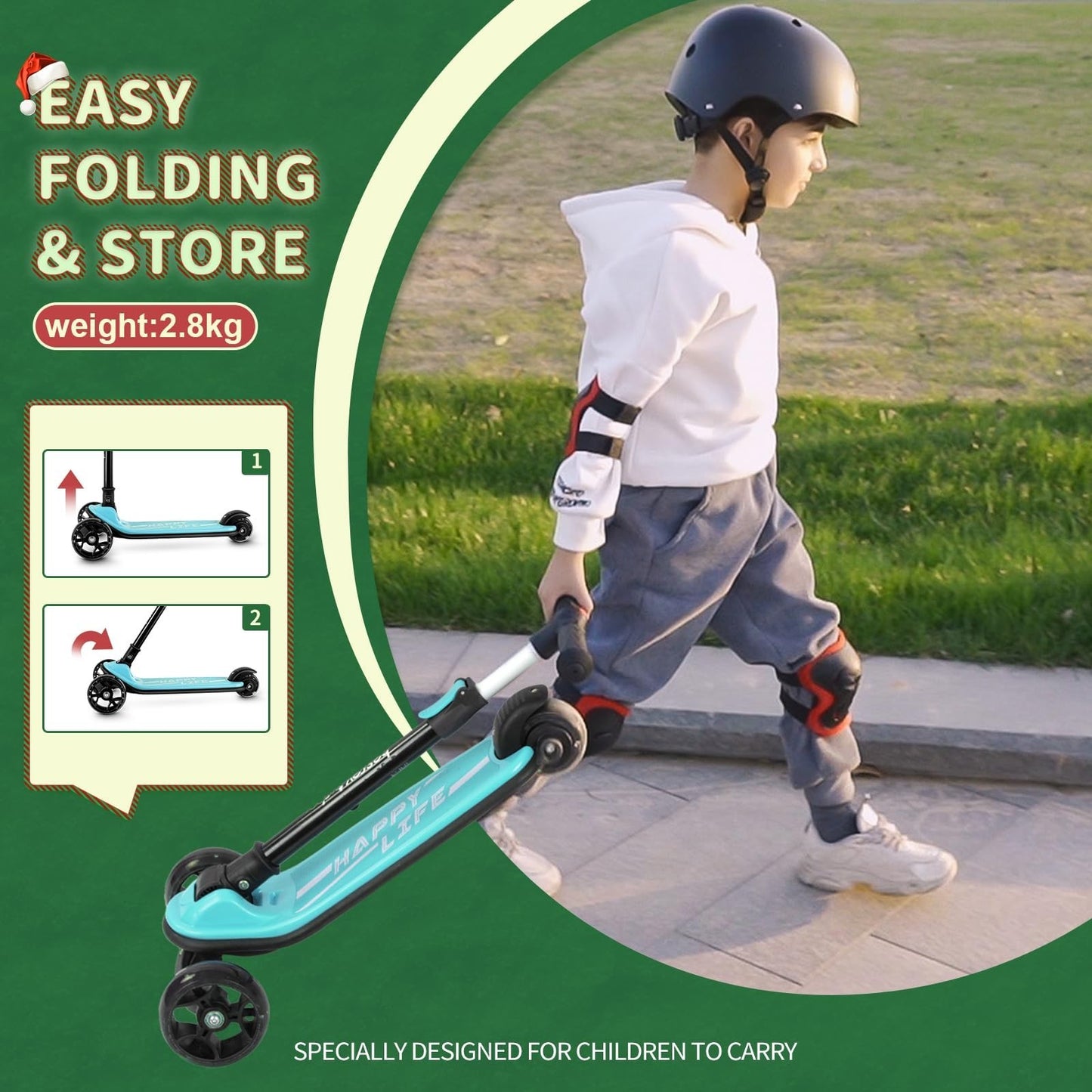 3-Wheel Kids Scooter Ages 3-10, Adjustable Height, Safe & Durable Design4
