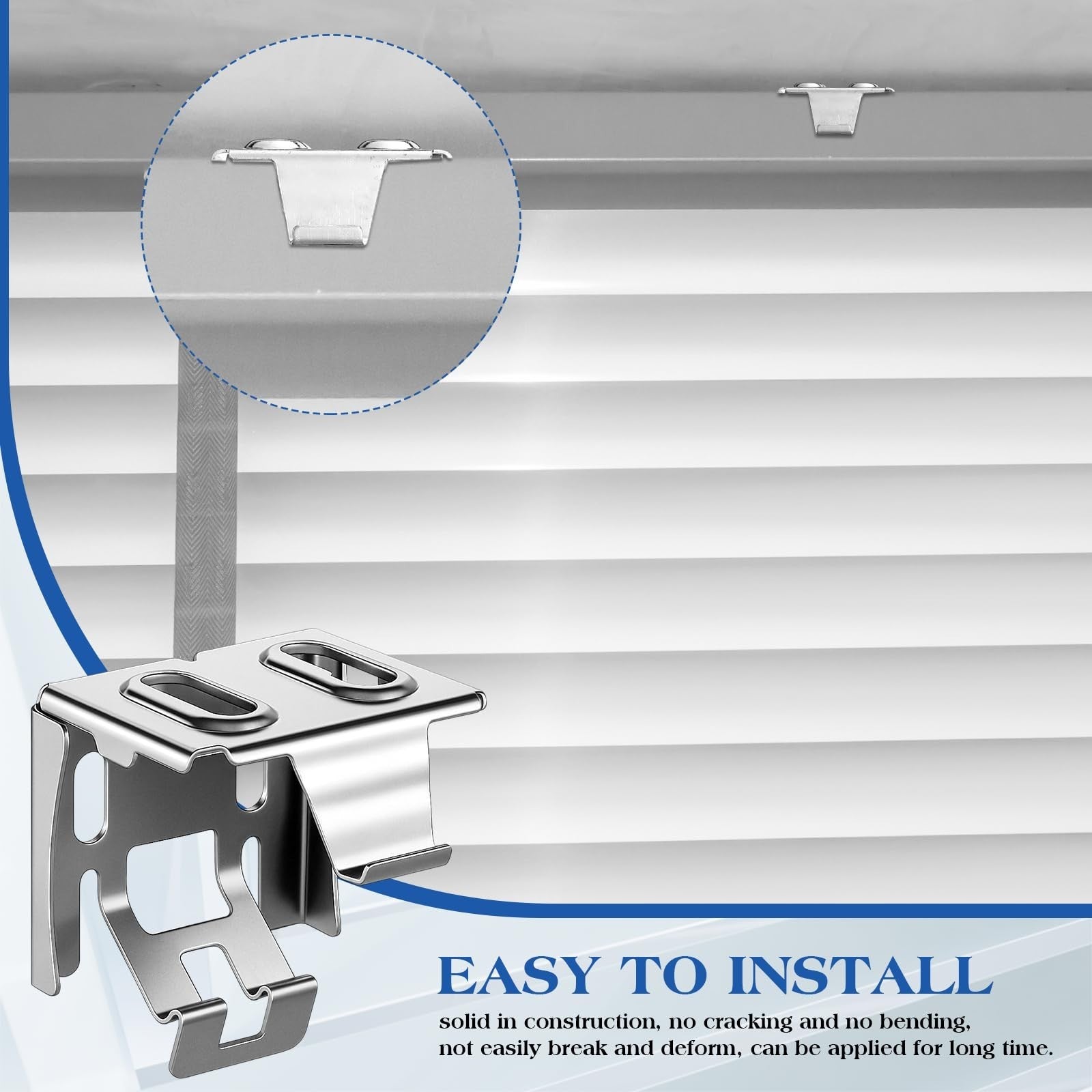 6 Mini Blind Brackets with Screws - Sturdy Mounting, Easy Install, Compact Size4