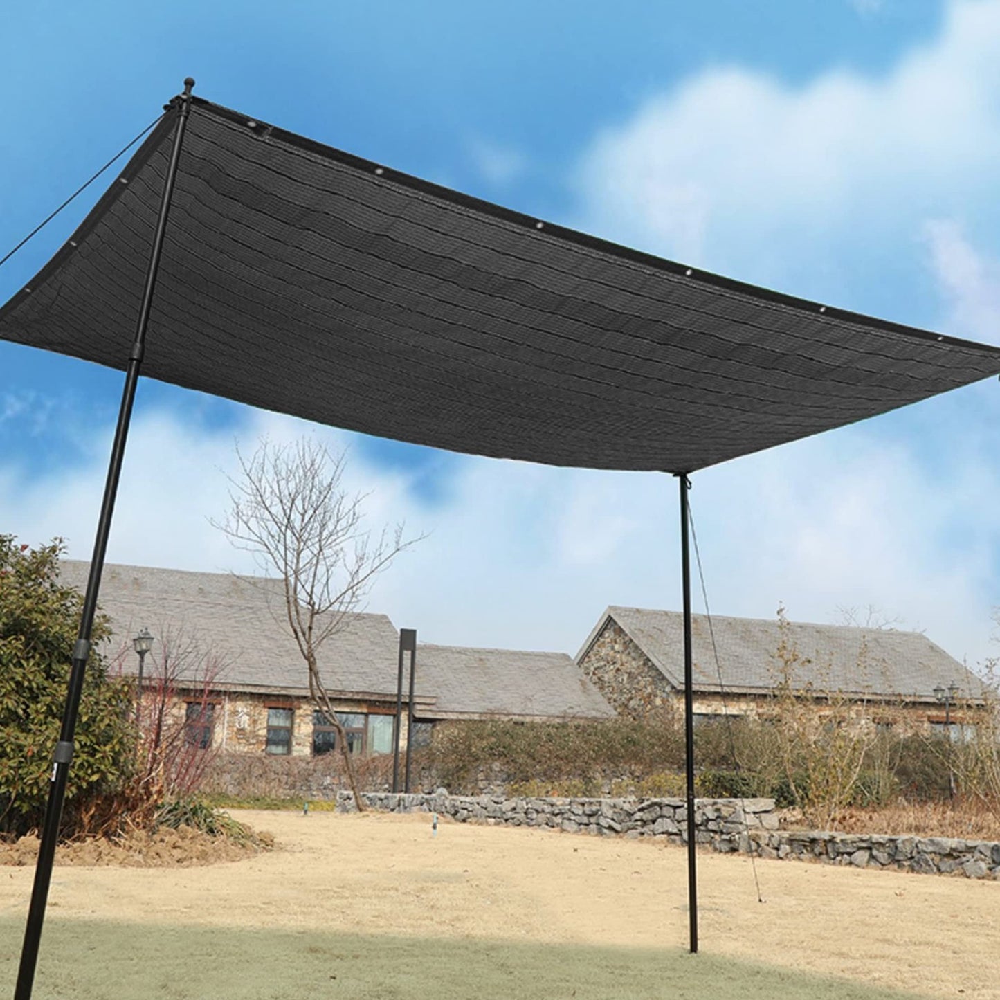 50% Black Shade Cloth 10x12 FT Durable Mesh Tarp with Grommets for Garden, Green5