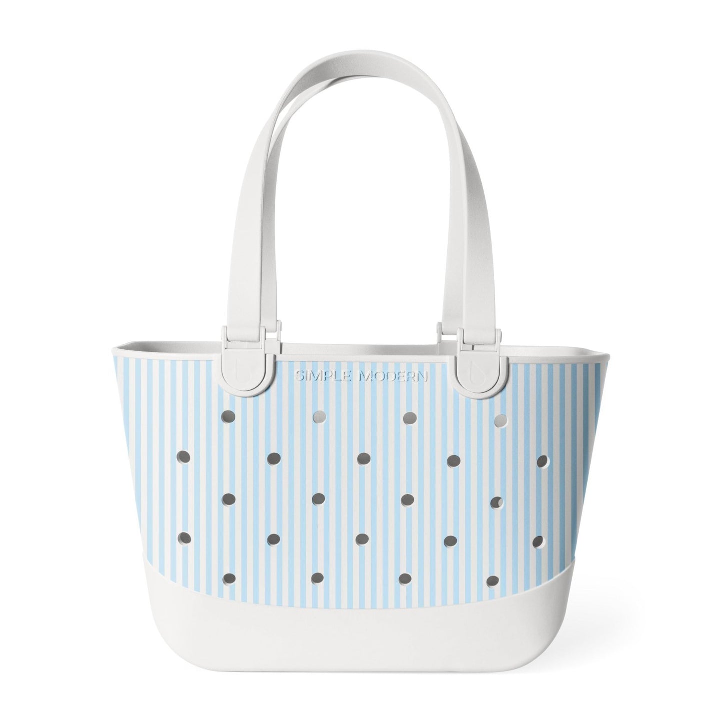 Large Waterproof Beach Tote Bag | Striped Getaway Bag with Zipper Pocket | Trave1