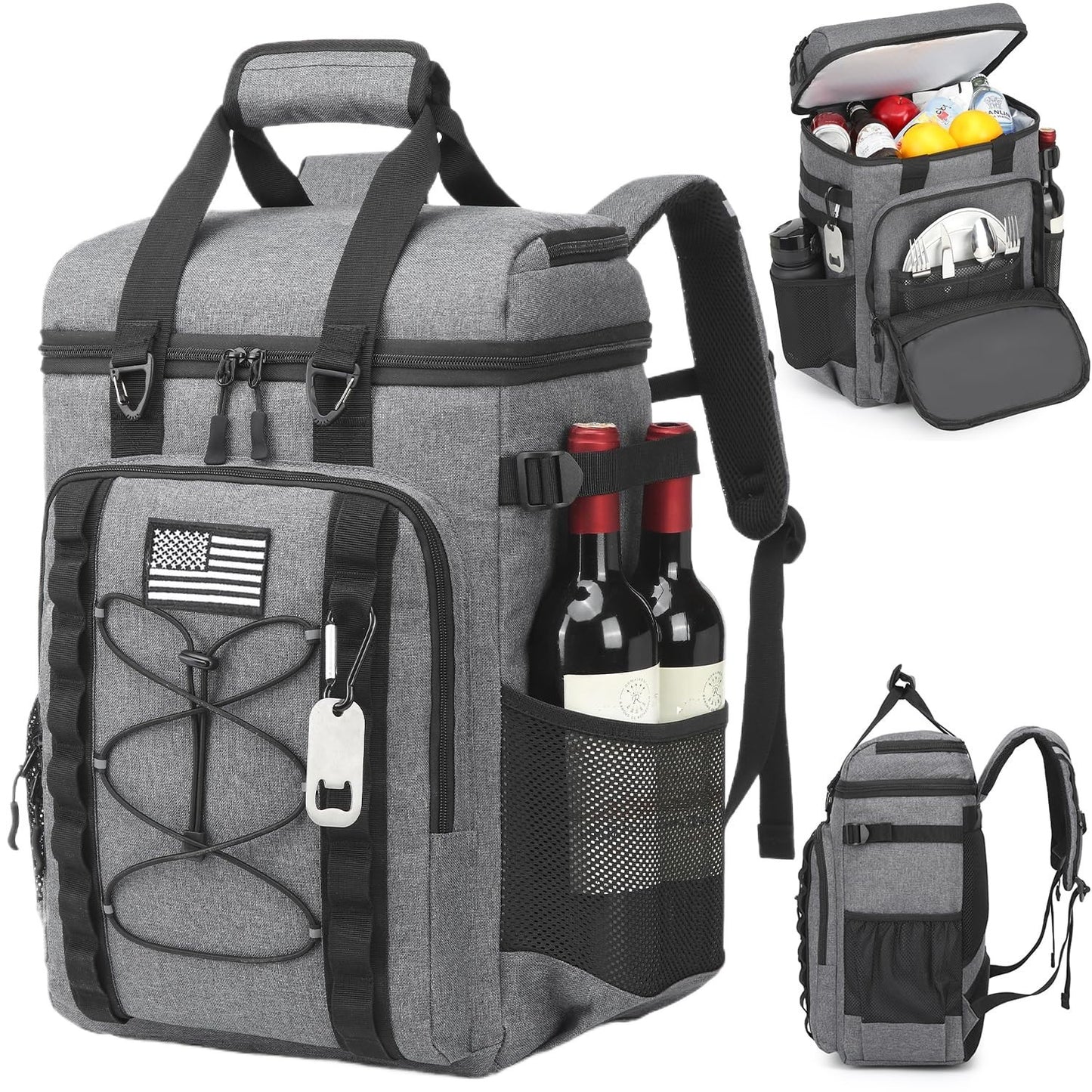 Insulated Tactical Cooler Backpack - 42 Can Capacity, Leak-Proof, Ideal for Camp1