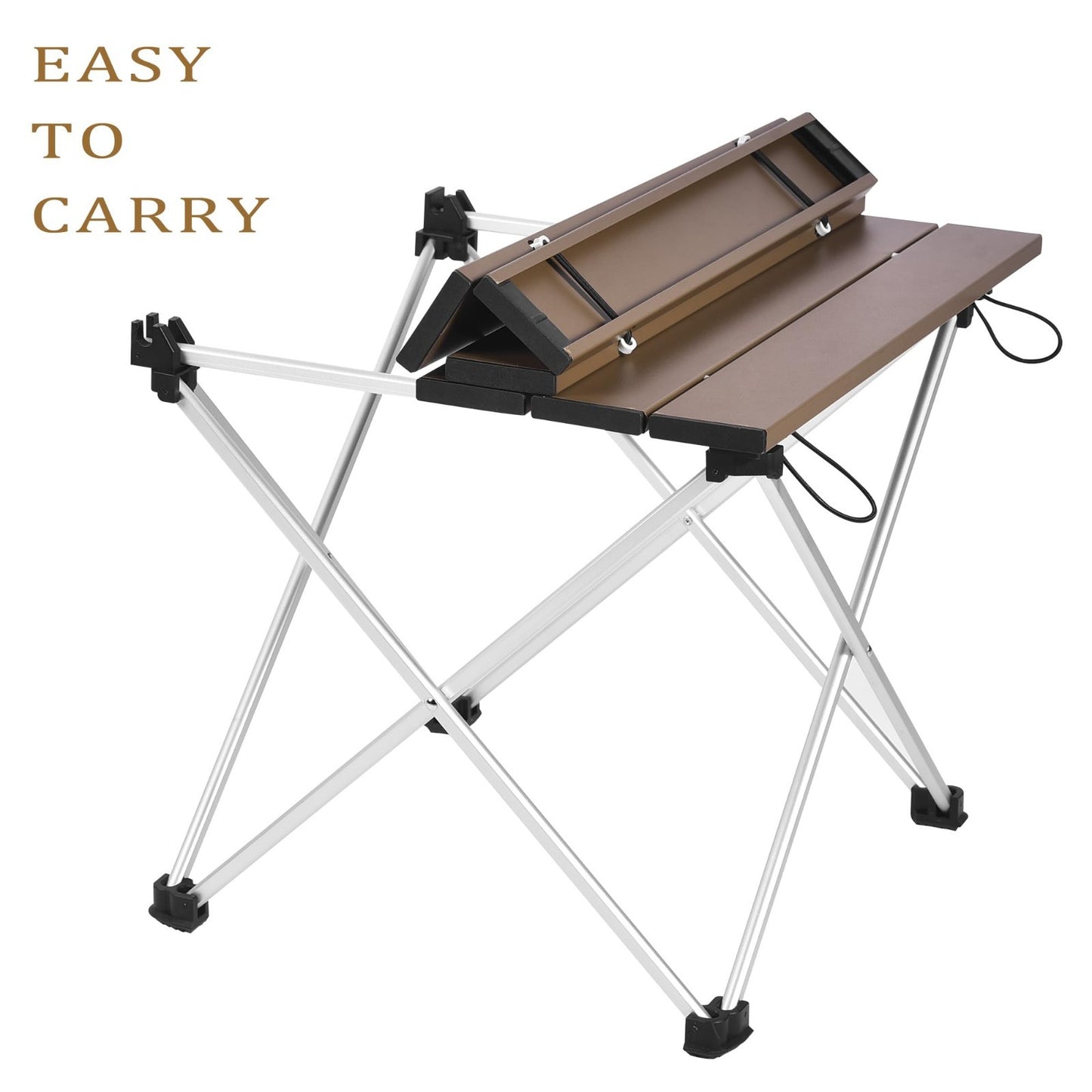 Portable Folding Camping Table - Lightweight Aluminum Top for Outdoor BBQ, Picni7