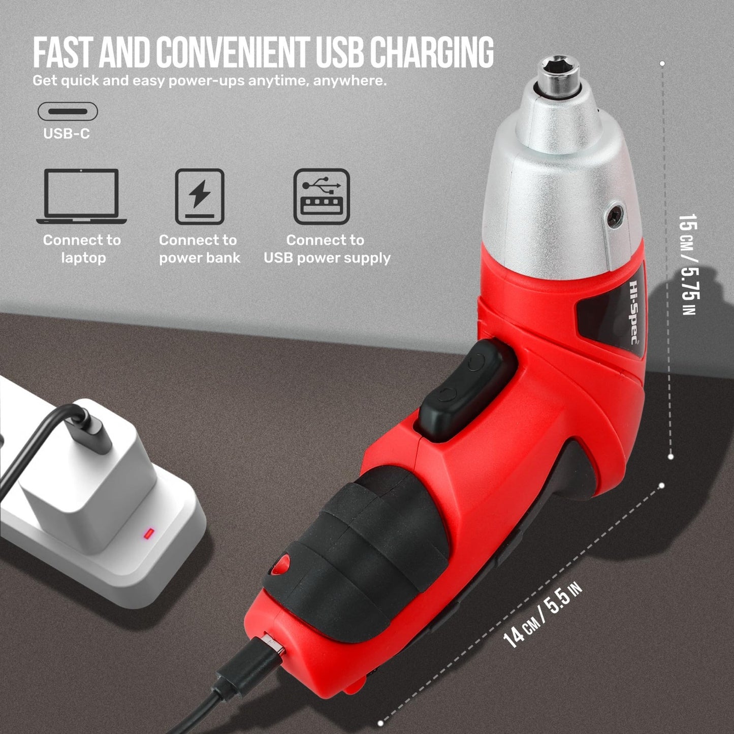 Compact 19pc USB Power Screwdriver & DIY Tool Kit   LED, Quick Fixes, Organized2