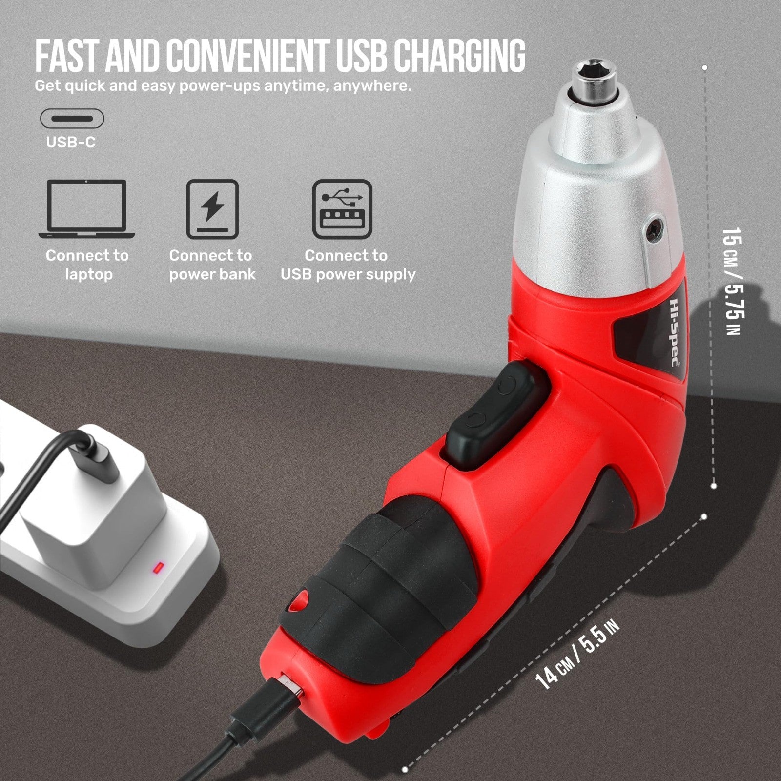Compact 19pc USB Power Screwdriver & DIY Tool Kit   LED, Quick Fixes, Organized2