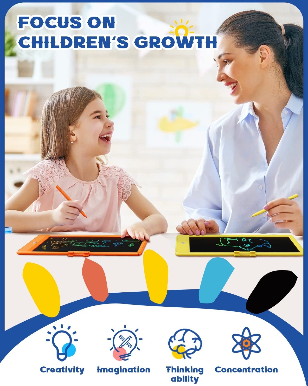 10" LCD Writing Tablet for Kids 3 8   Doodle Board, Electronic Drawing Pad, Gift3