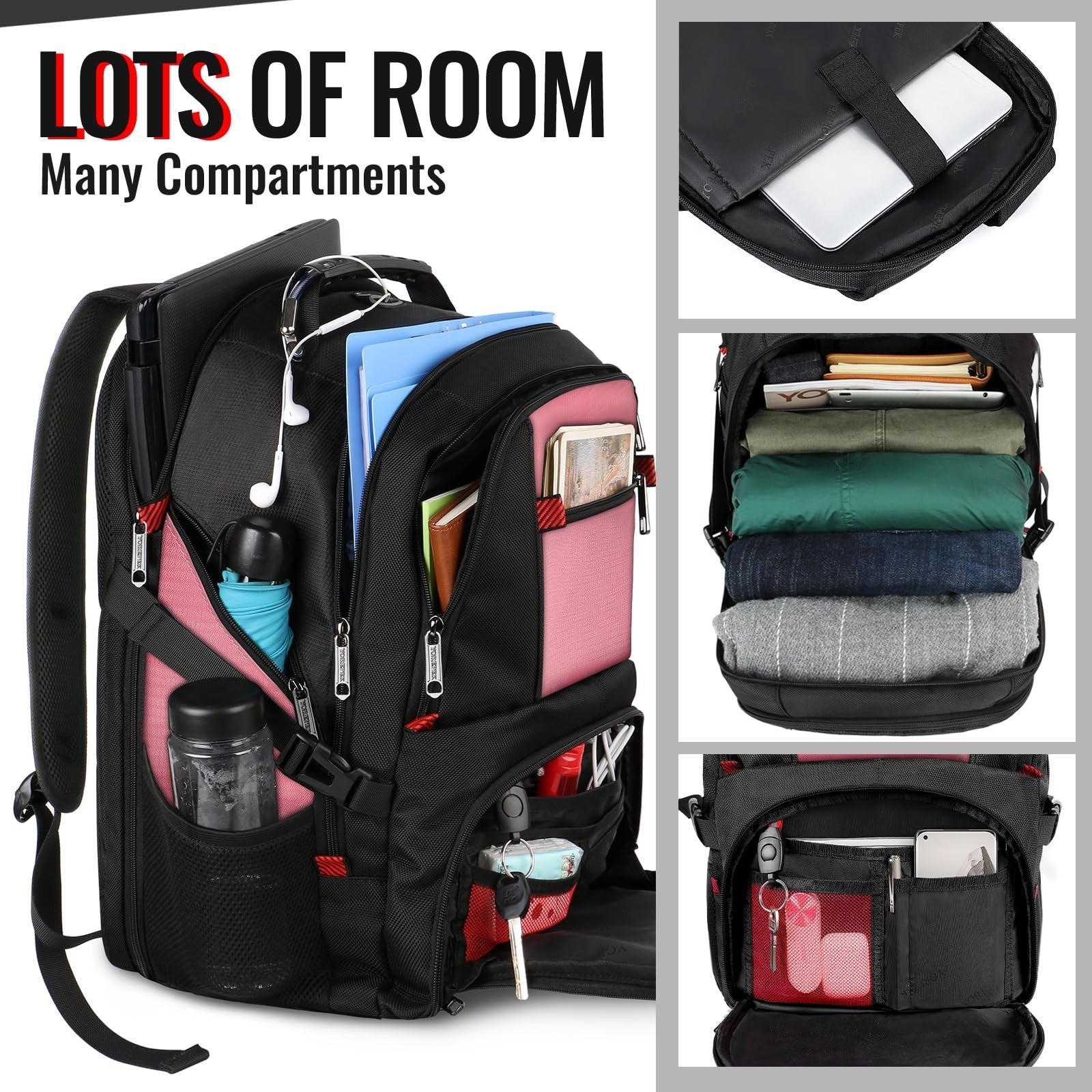 Large Laptop Backpack for Women, Heavy Duty Travel Bag, Waterproof, Stylish Desi2