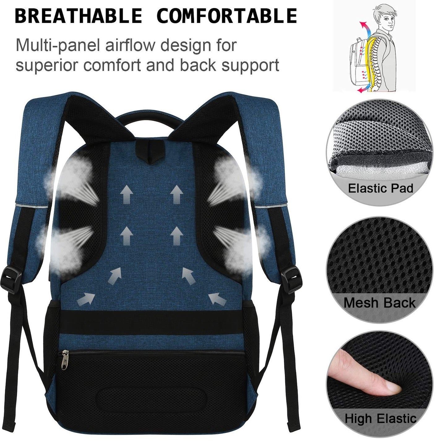 Slim Anti Theft Laptop Backpack for Business Travel & College   Stylish & Durabl4