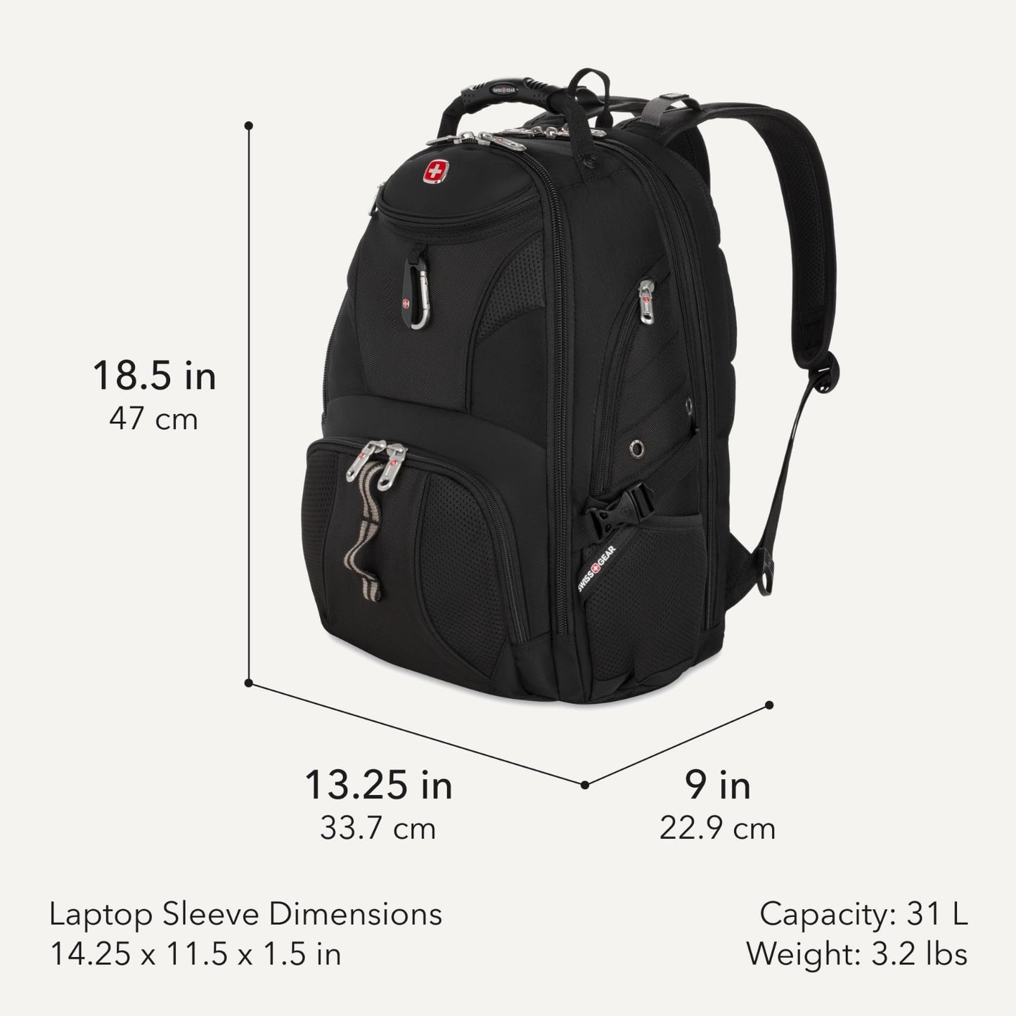 17 Inch Laptop Backpack, TSA Friendly Lay Flat Design, RFID Protection, Tablet P2