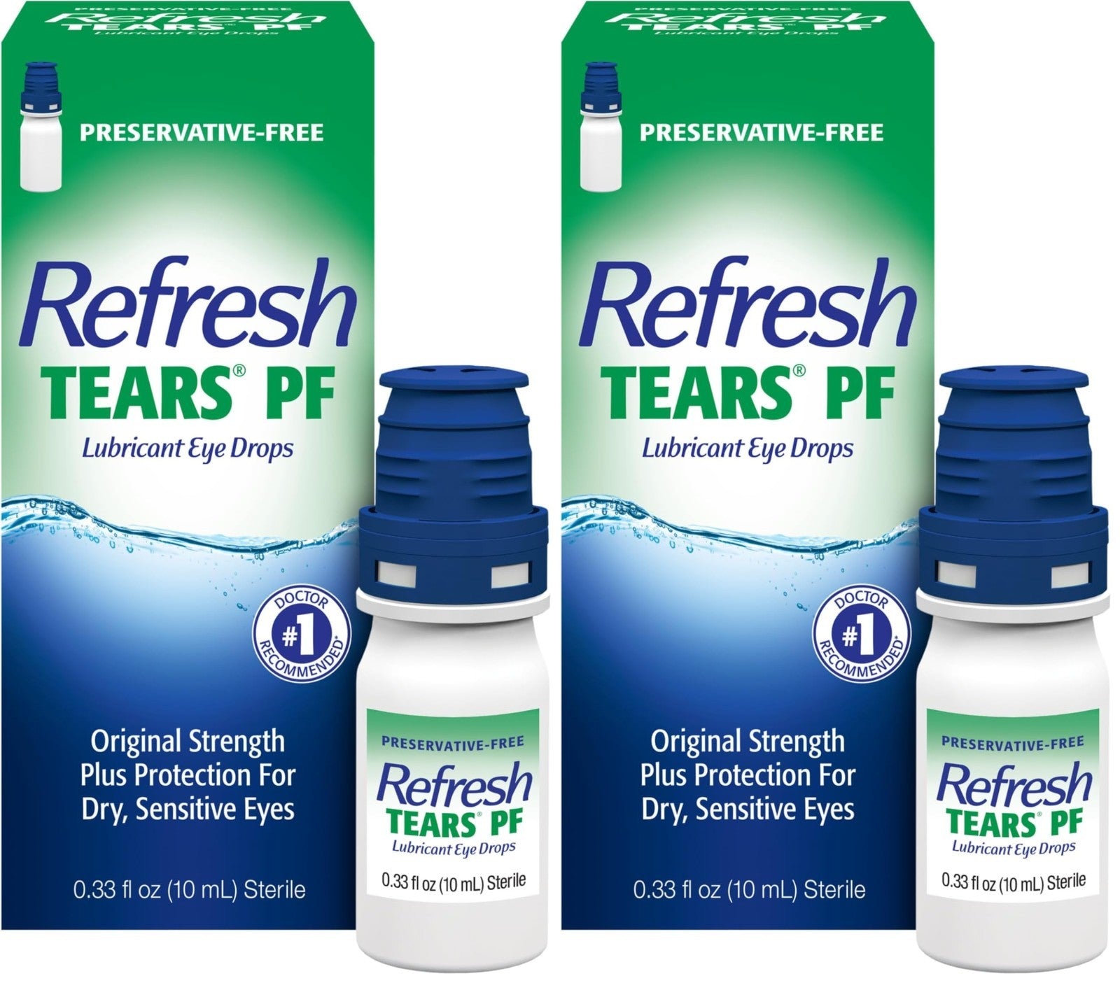 Preservative-Free Artificial Tears Eye Drops, Lubricant, 0.33 fl oz (Pack of 2)1