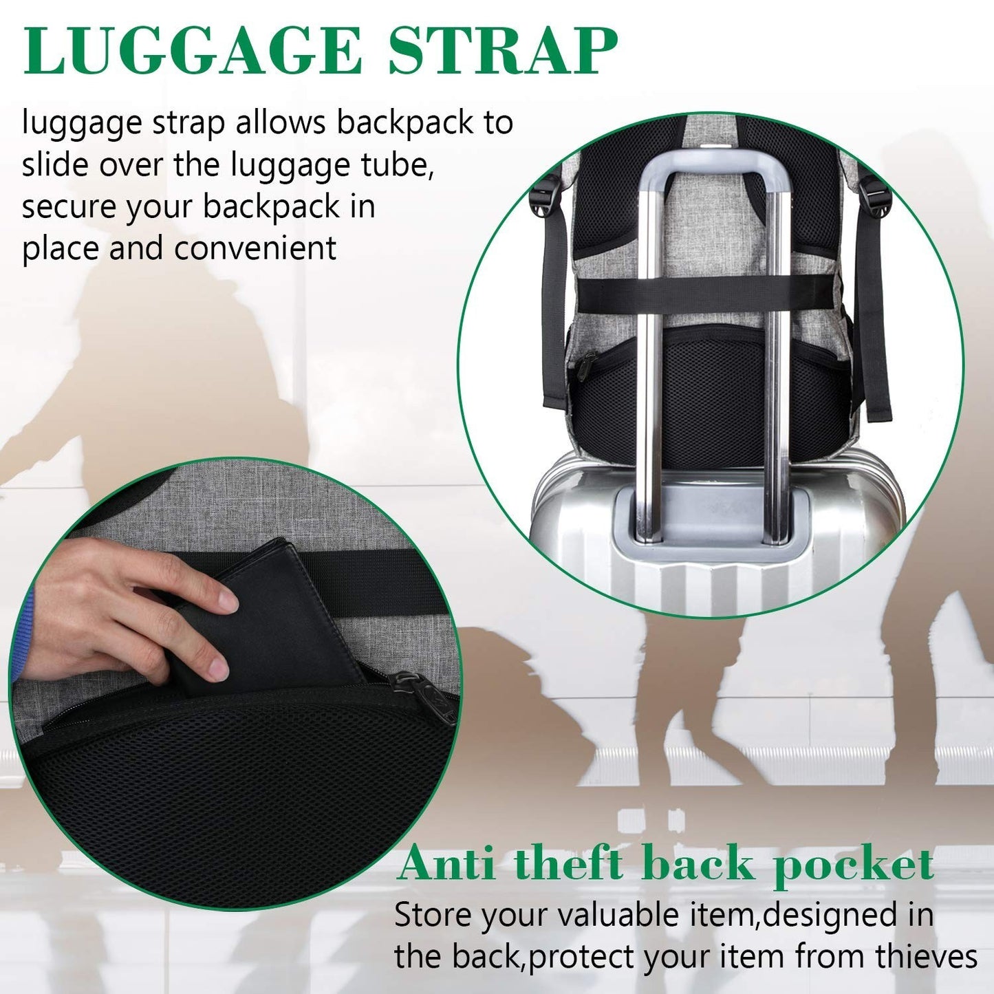 Extra Large 18.4" Laptop Backpack, TSA Friendly Travel Bag, Water Resistant, Dur4
