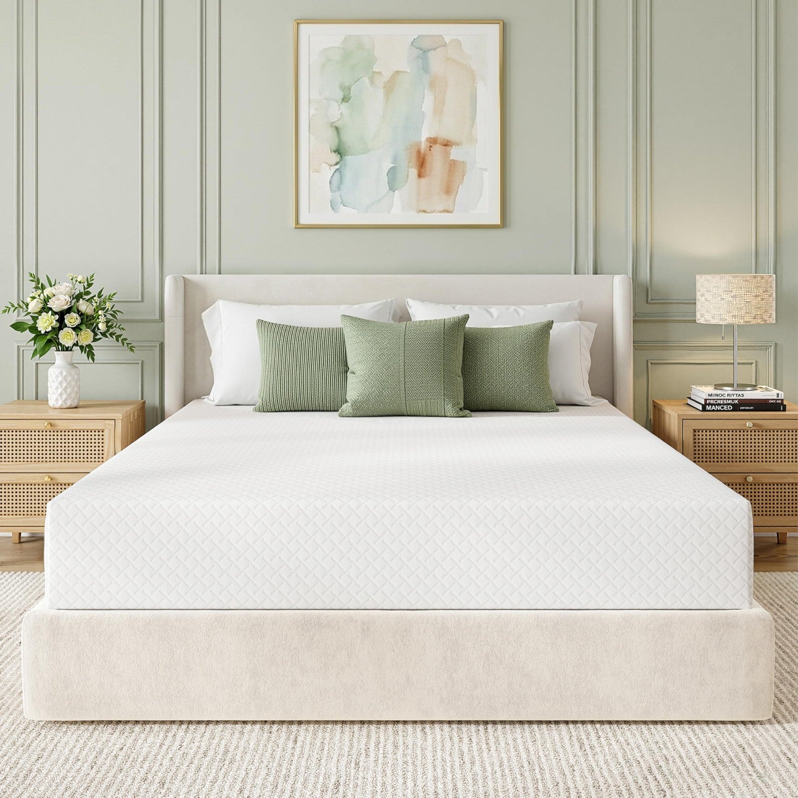 12" Gel Memory Foam Cal King Mattress   Medium Firm, Cooling, Pressure Relief, C1