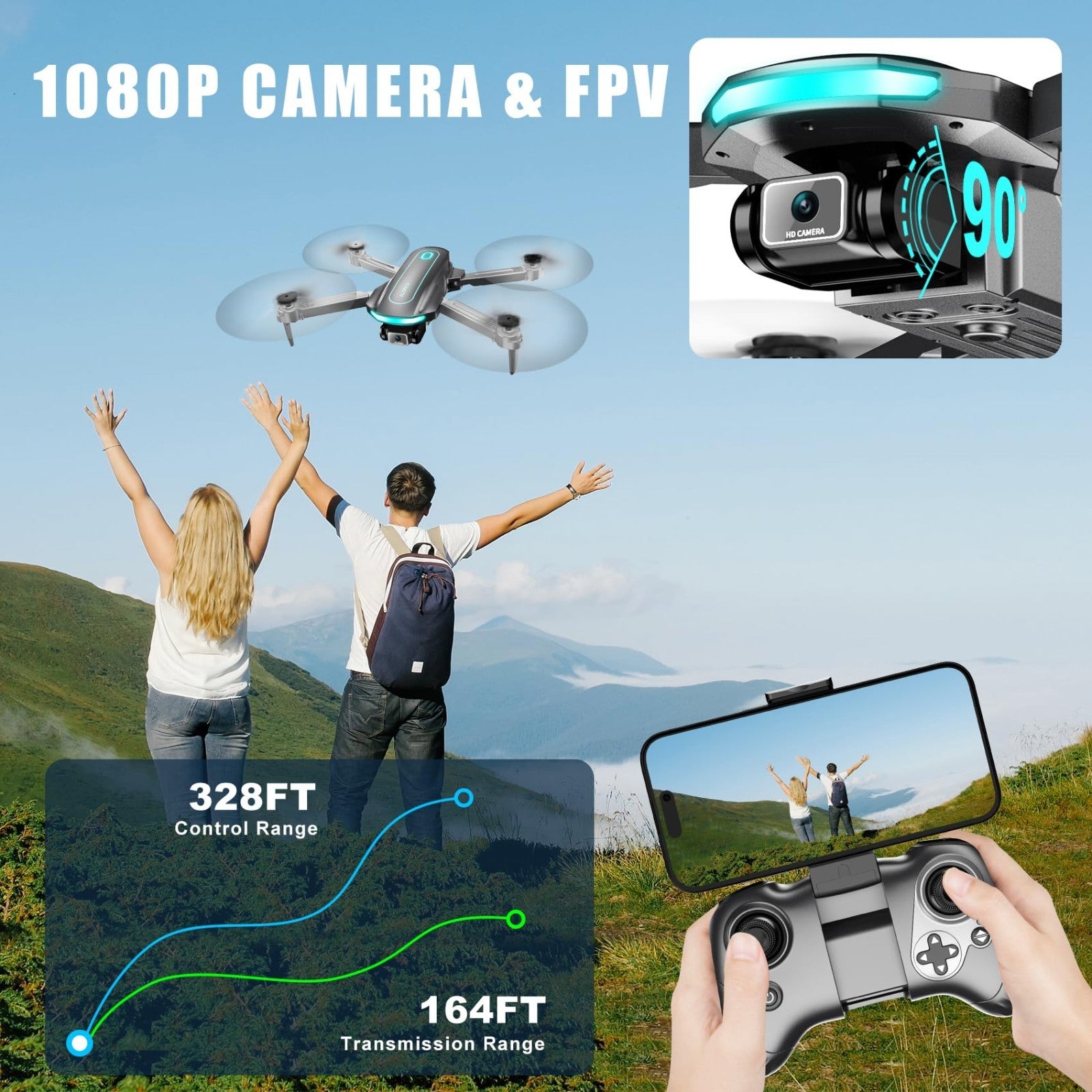 Here’s an optimized eBay title for your product:"1080P HD Mini Drone with Came3