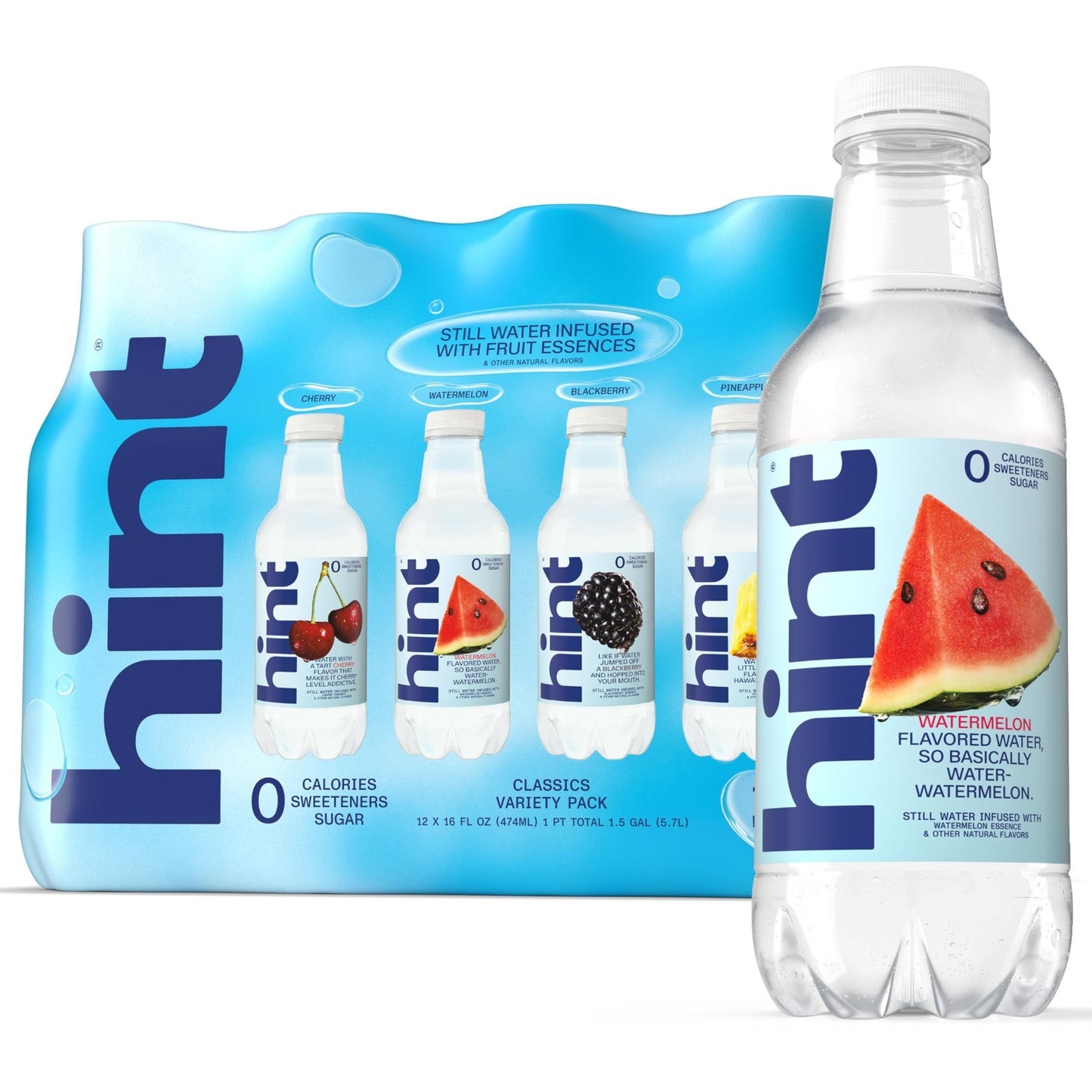 Flavored Water Variety Pack   12 Bottles, Zero Sugar, 0 Calories, Vegan, Gluten 1